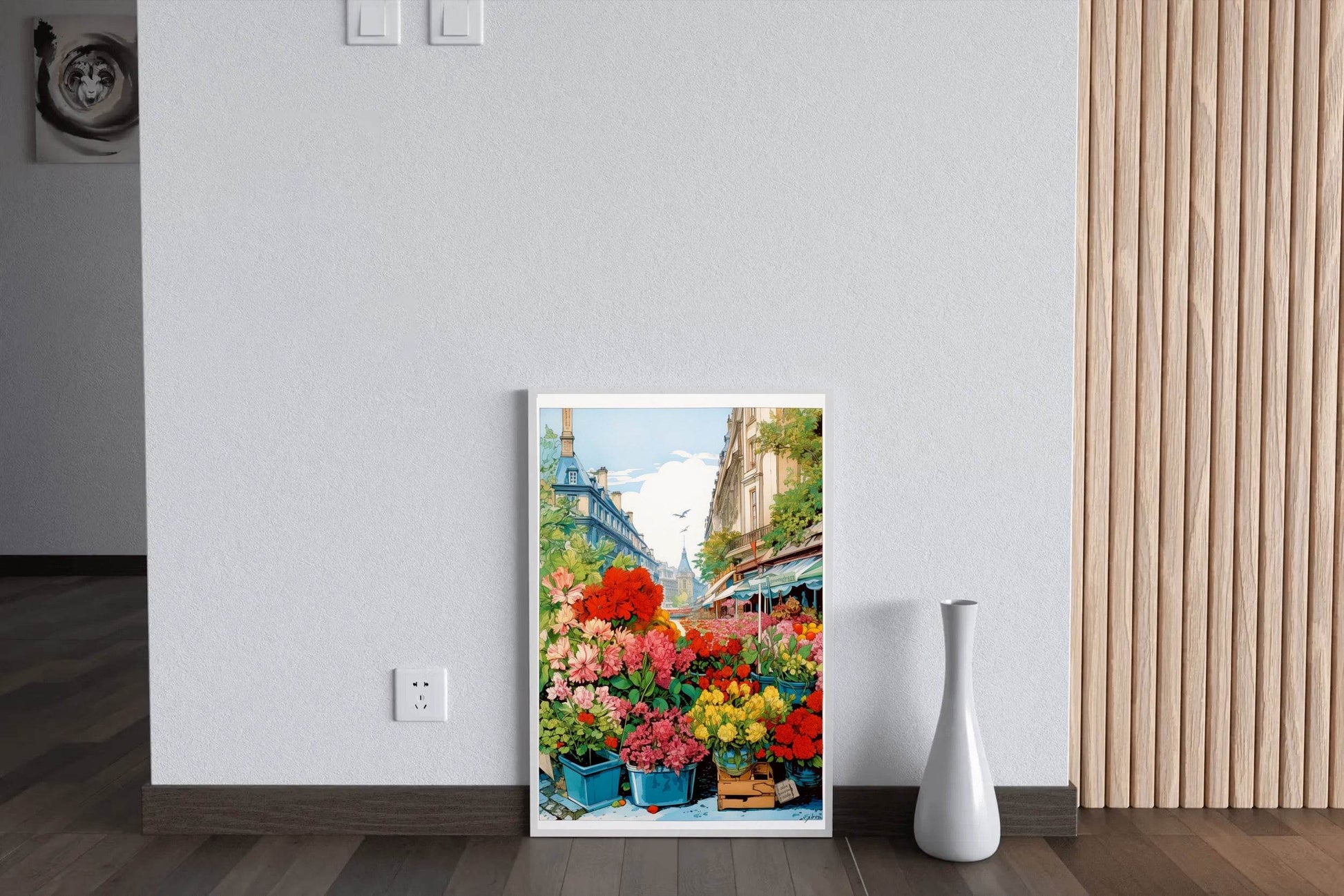 Colorful Flower Market in Paris Wall Art - beink online art store