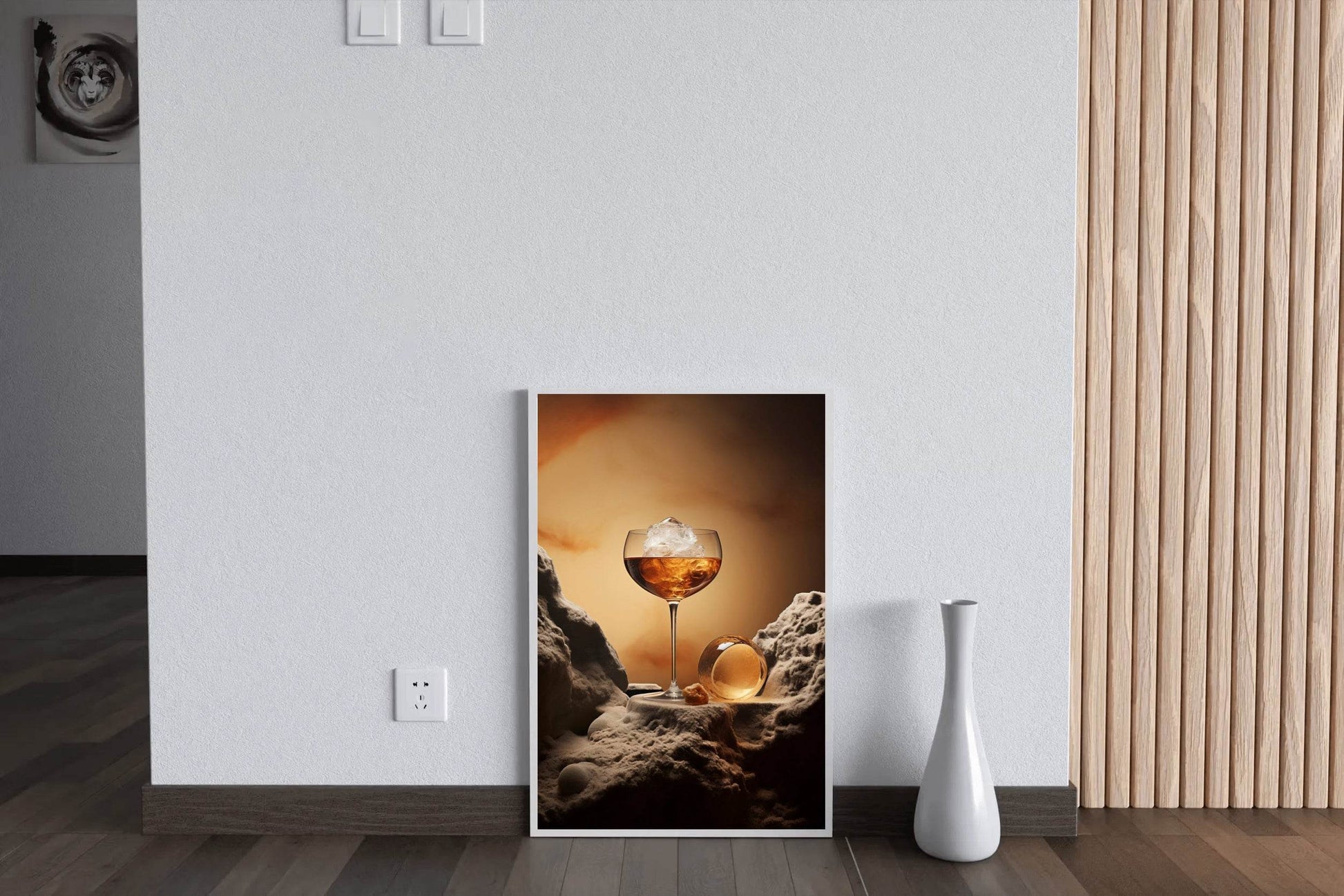 Splash Whiskey On Ice Wall Art - beink online art store