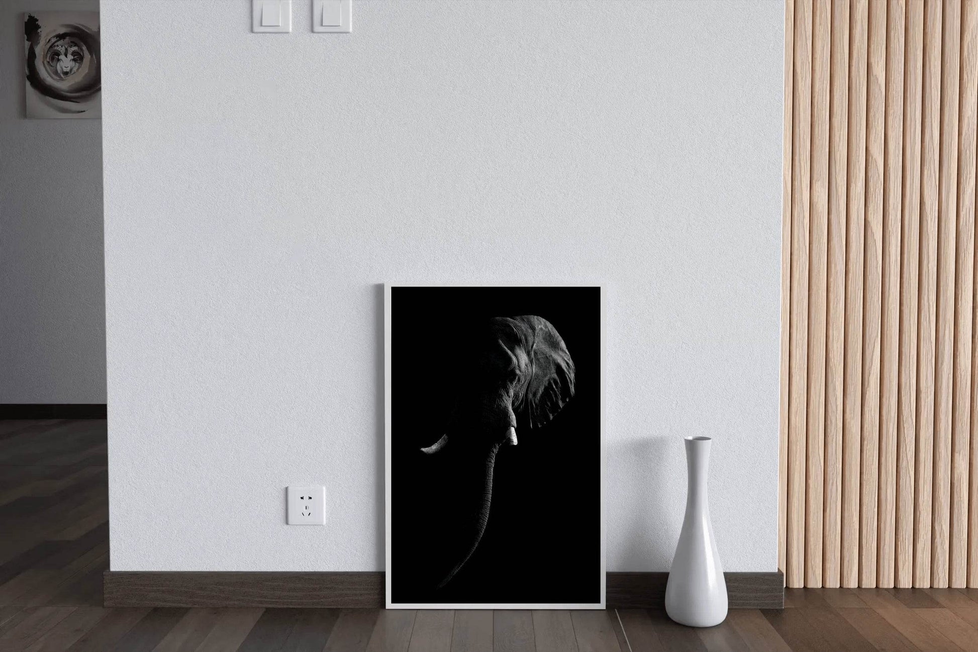 Elephant Black & White Wall Art - beink online art store