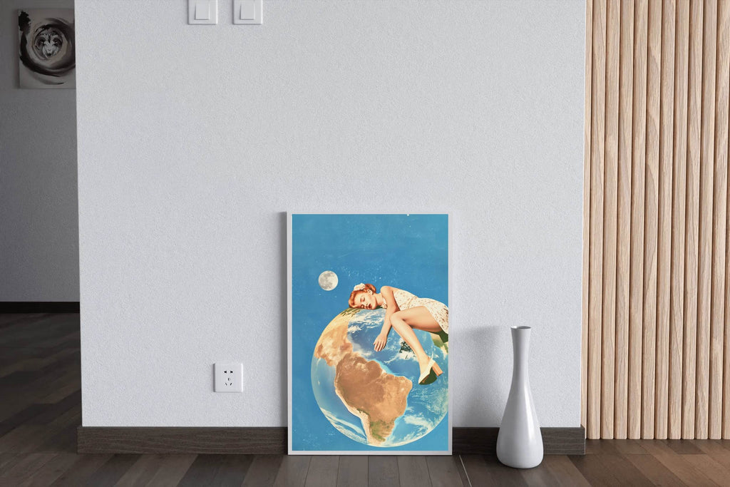 Earth in The Arms Of a Woman Wall Art - beink online art store
