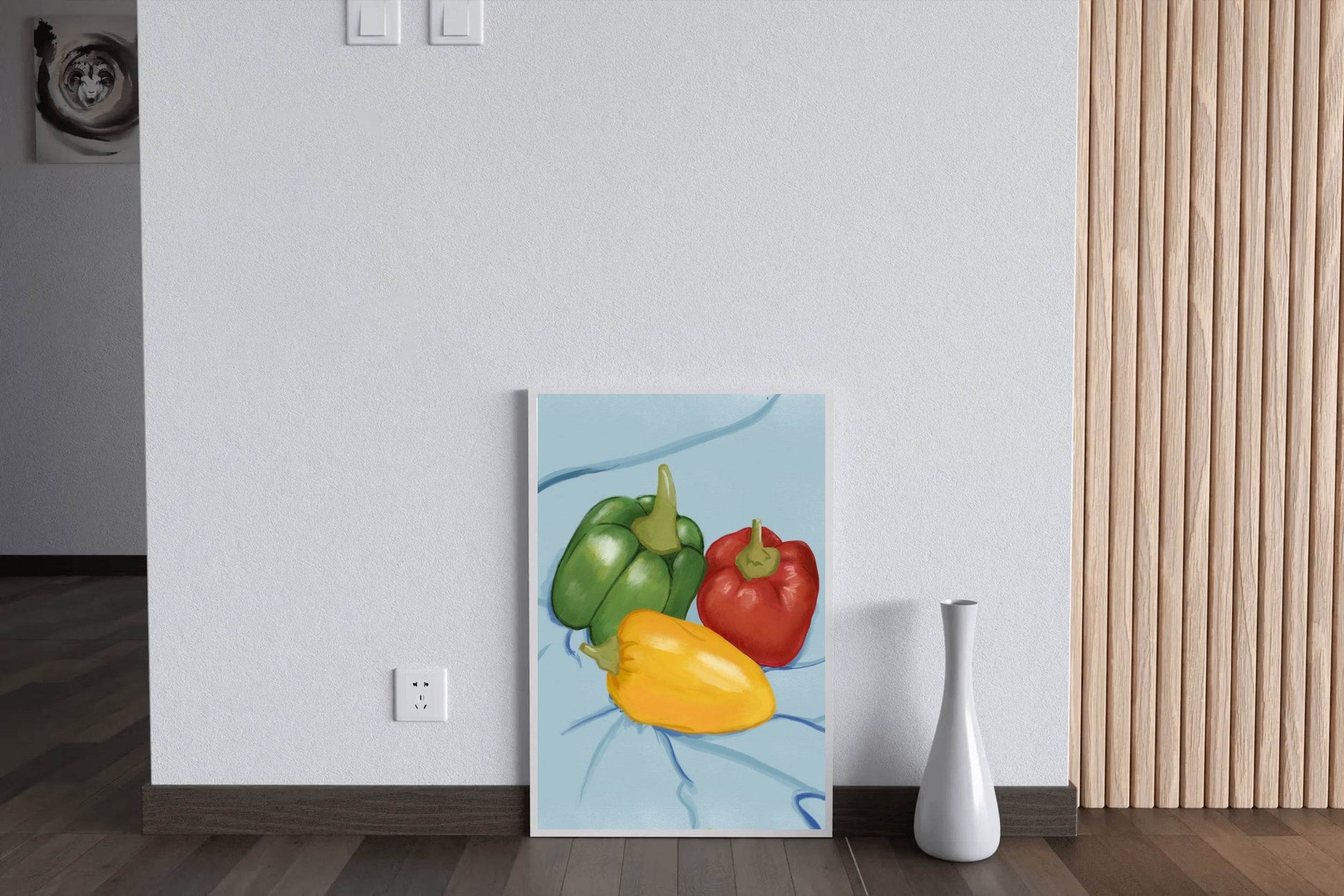 Colored Bell Pepper Painting Wall Art - beink online art store