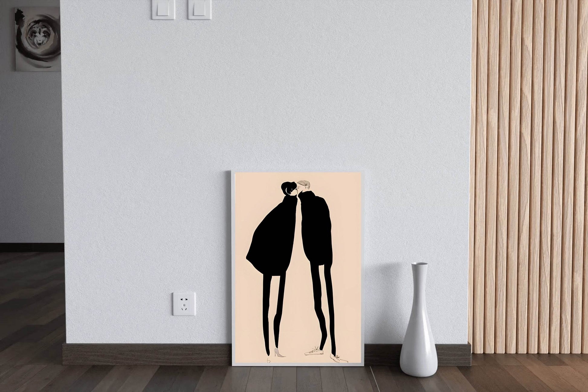 Couple Intimate Moment Modern Wall Art - beink online art store