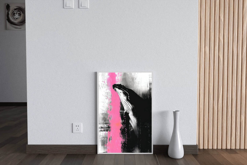 Blue Whale Painting Wall Art - beink online art store