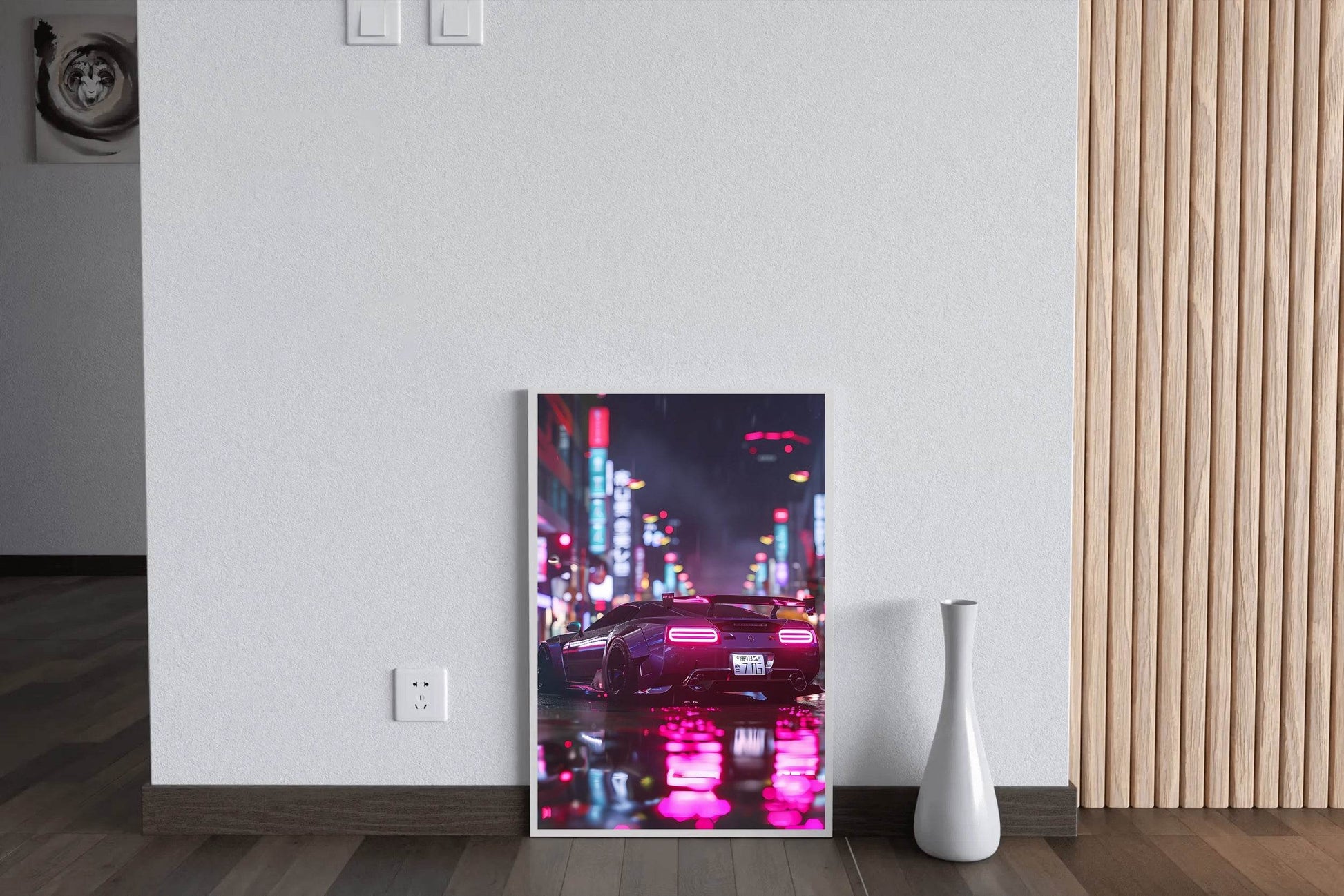 Neon Colors Bugatti Chiron Wall Art - beink online art store