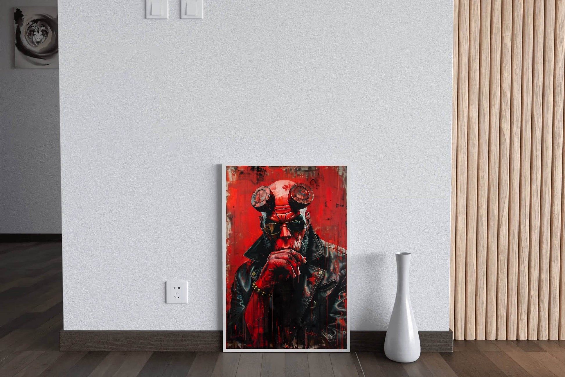 Painting of Hellboy Premium Wall Art - beink online art store