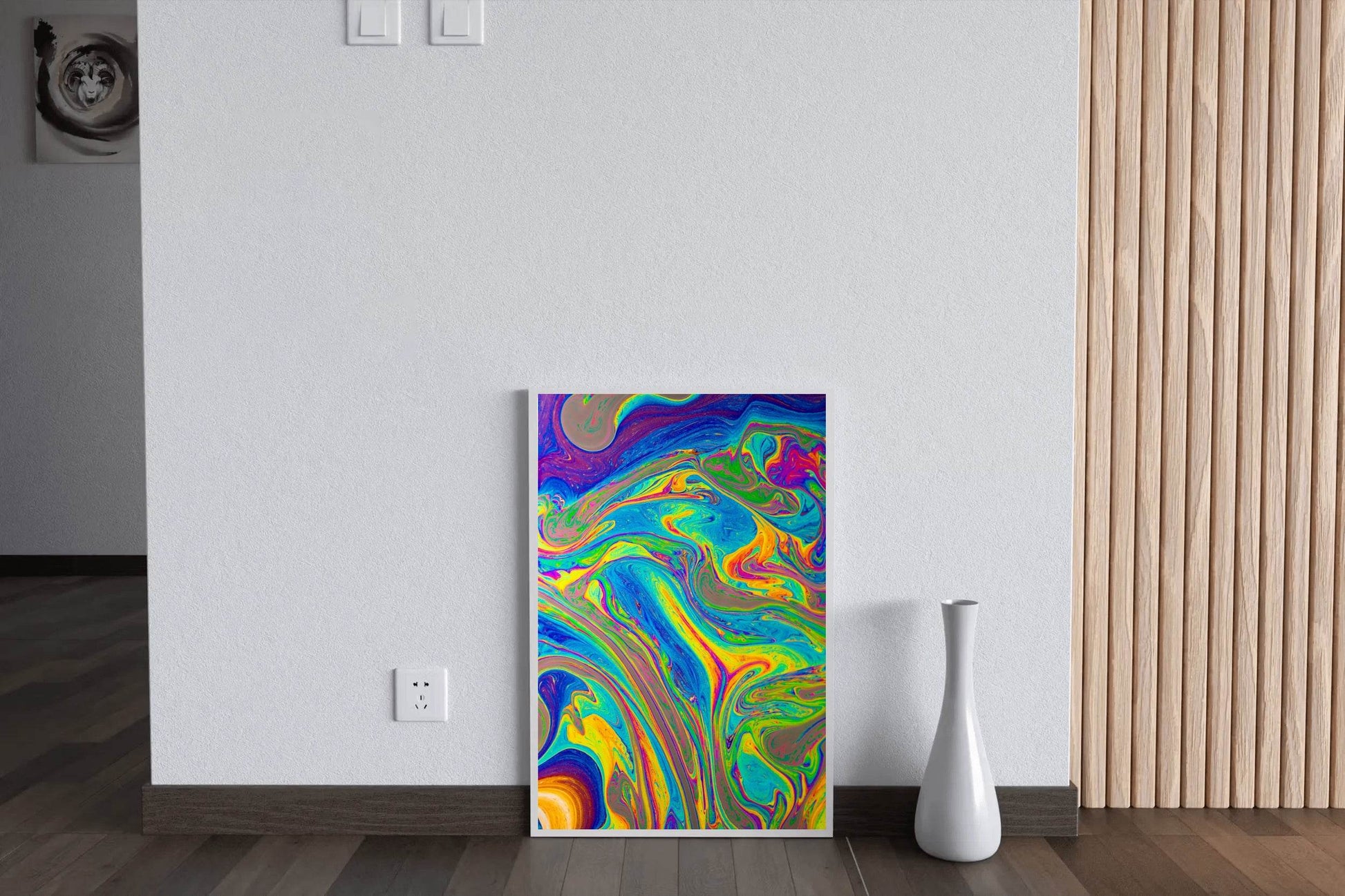 Multicolor Oil Paint Fluid Abstract Wall Art - beink online art store