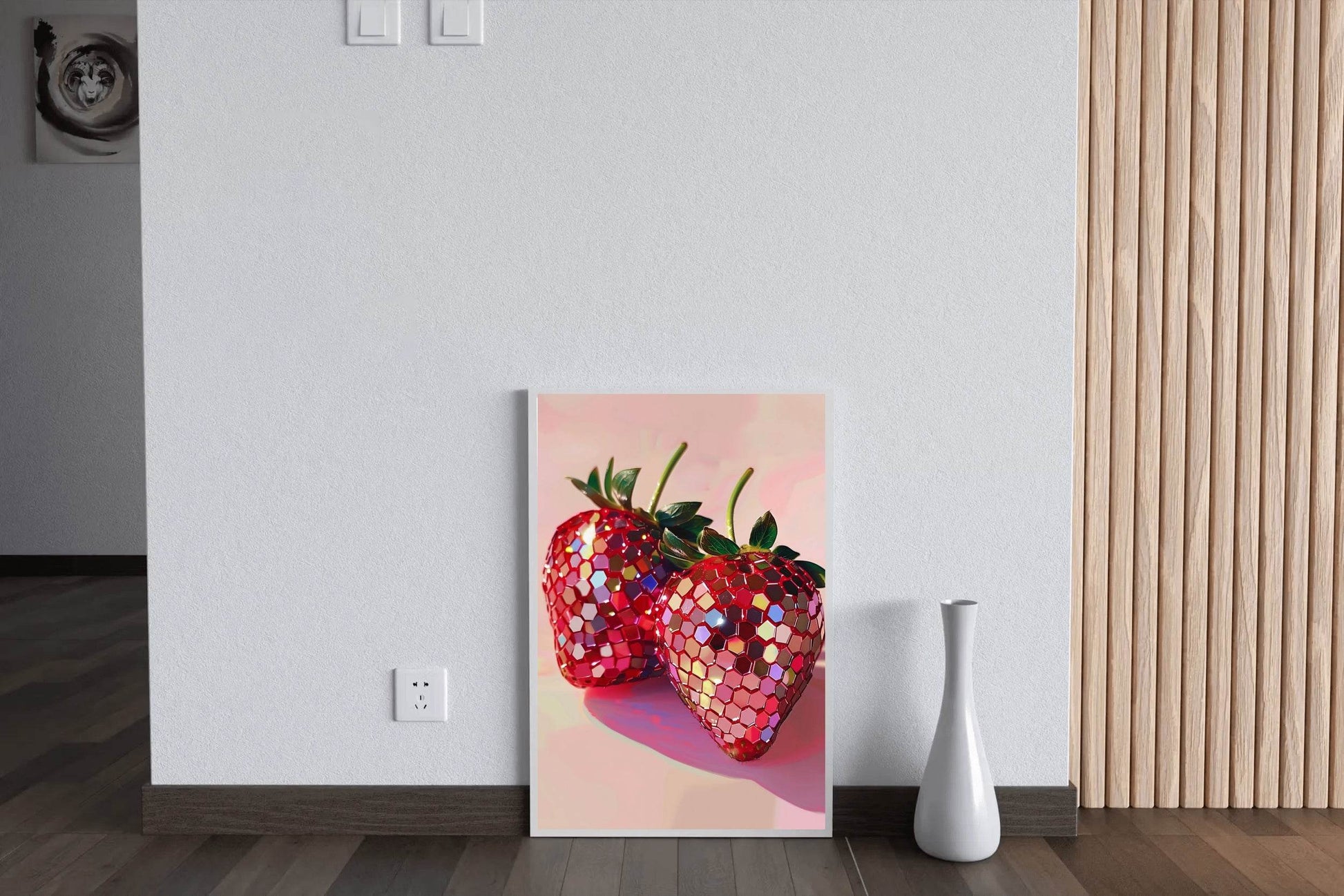 Kids Disco Strawberries Wall Art - beink online art store