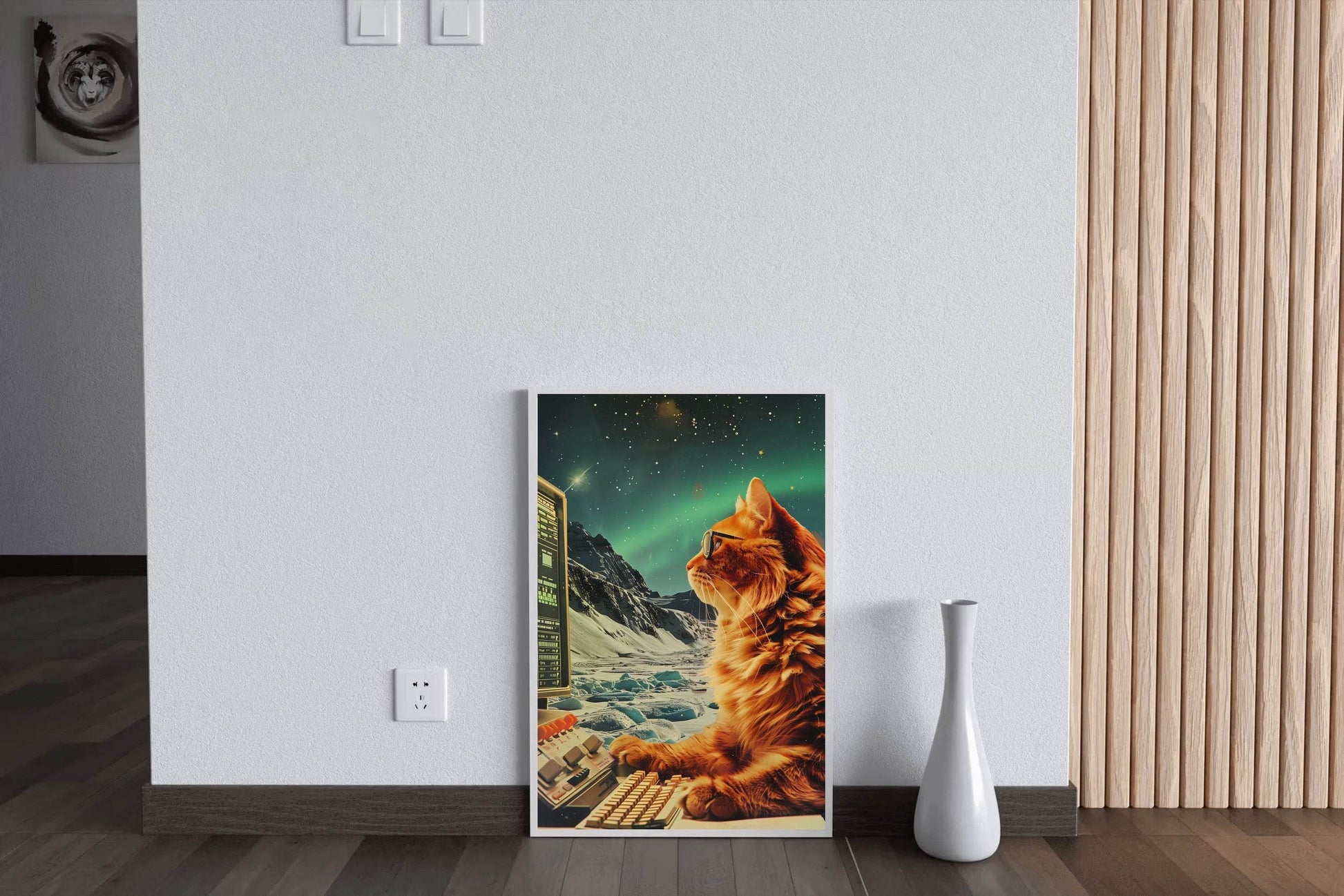 A Cat Watching The Computer Wall Art - beink online art store