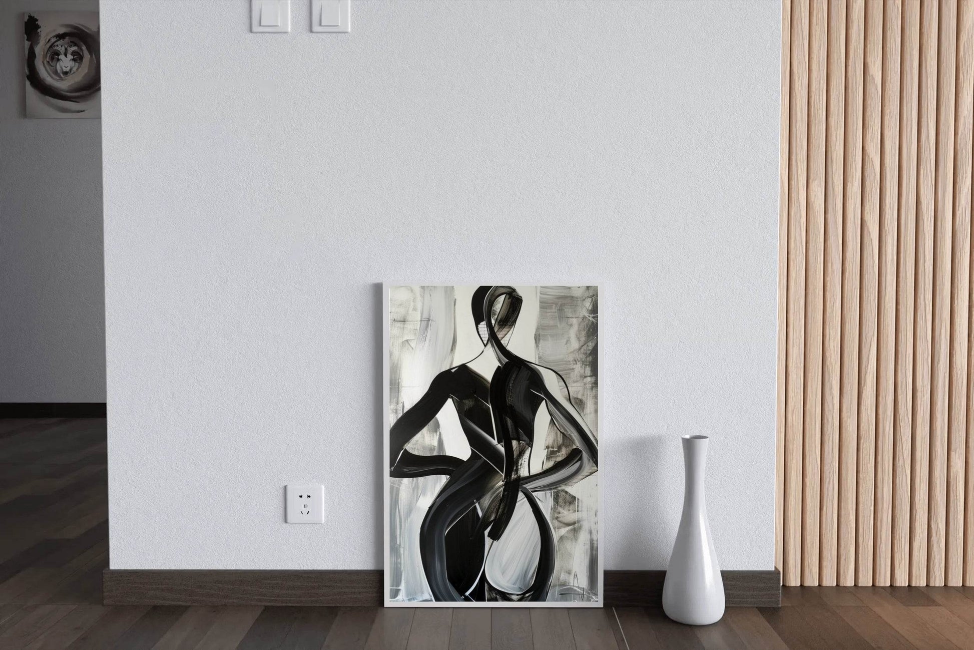 Oil Paint Phantom Figure Modern Wall Art - beink online art store