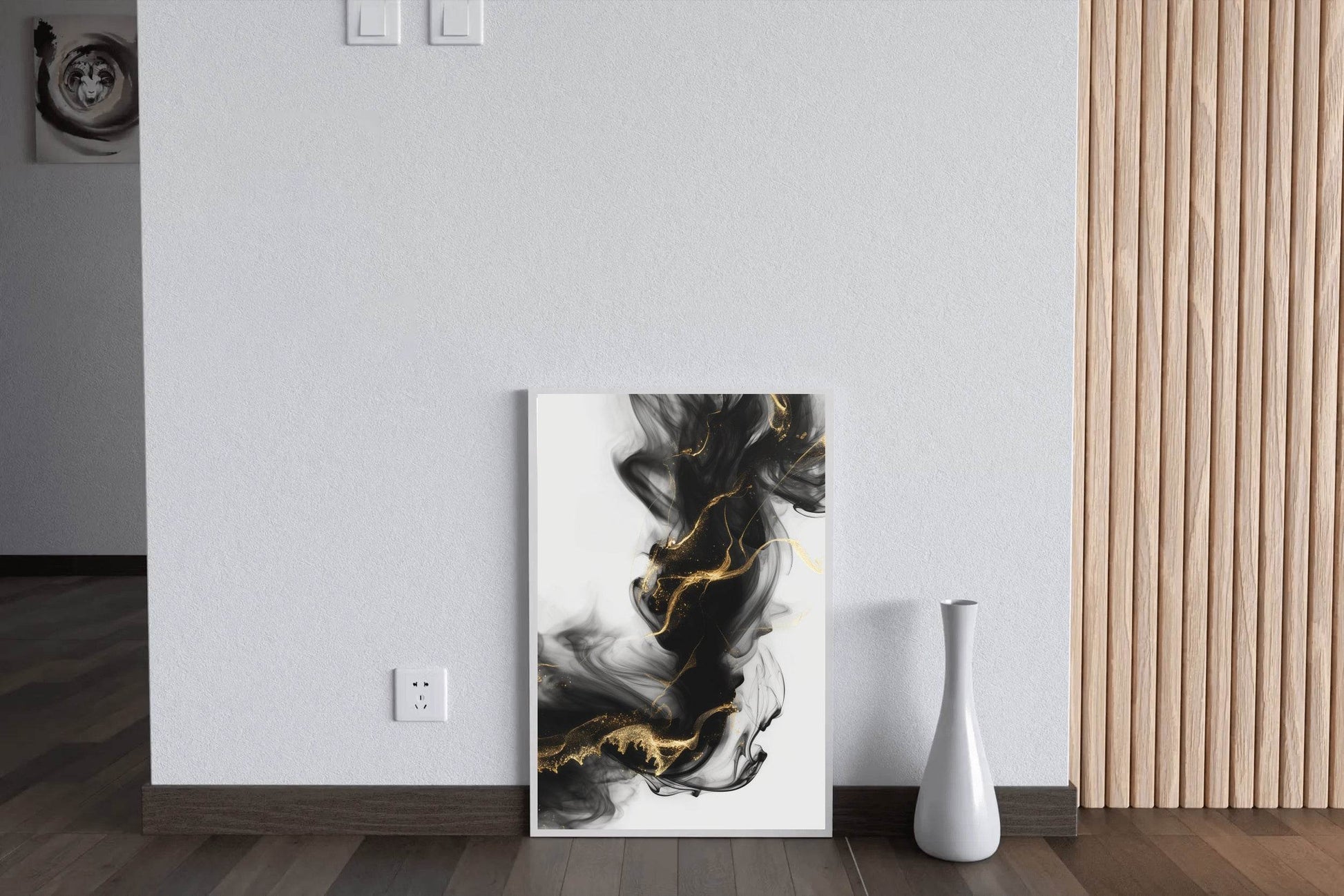Black and Gold Smoke Wall Art - beink online art store