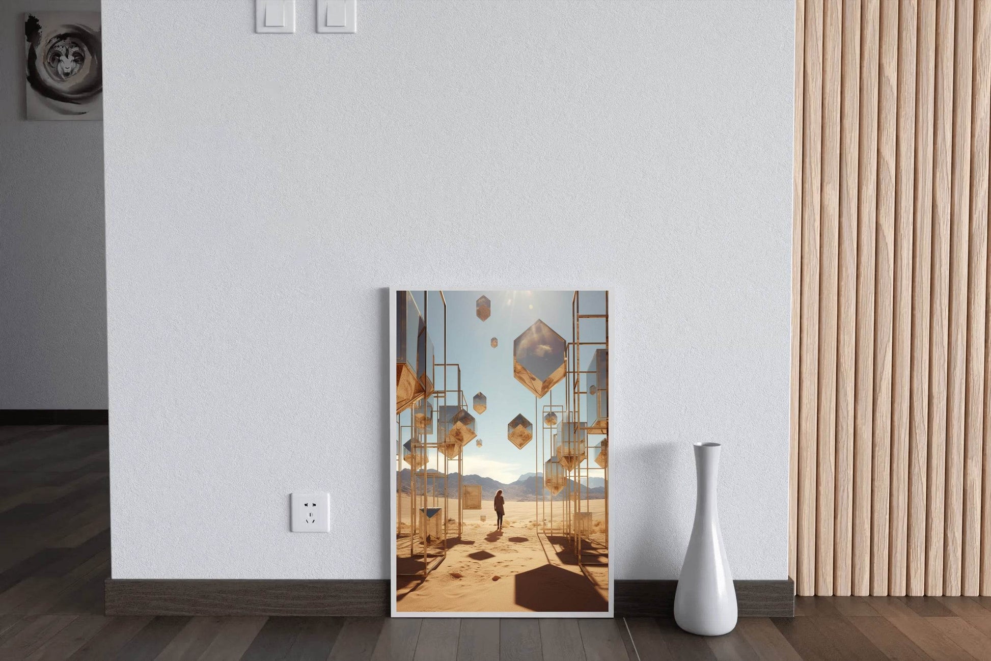 Digital Painting of Women Standing in Desert - beink online art store