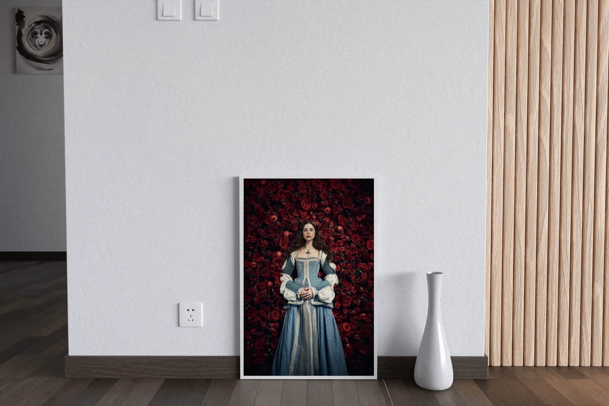 The Spanish Princess with Background Red Roses Wall Art - beink online art store