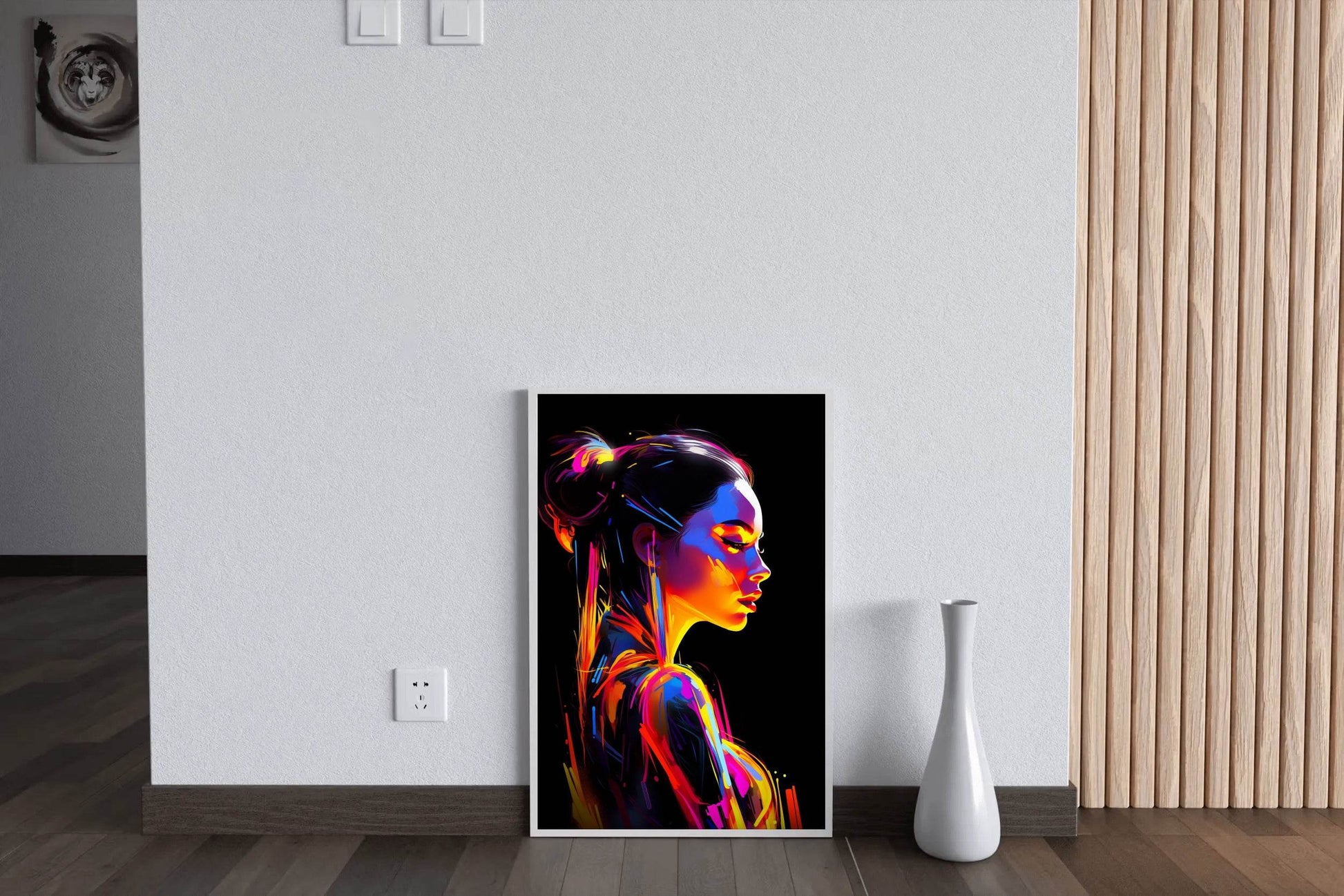 Neon Painting of Women Digital Art - beink online art store