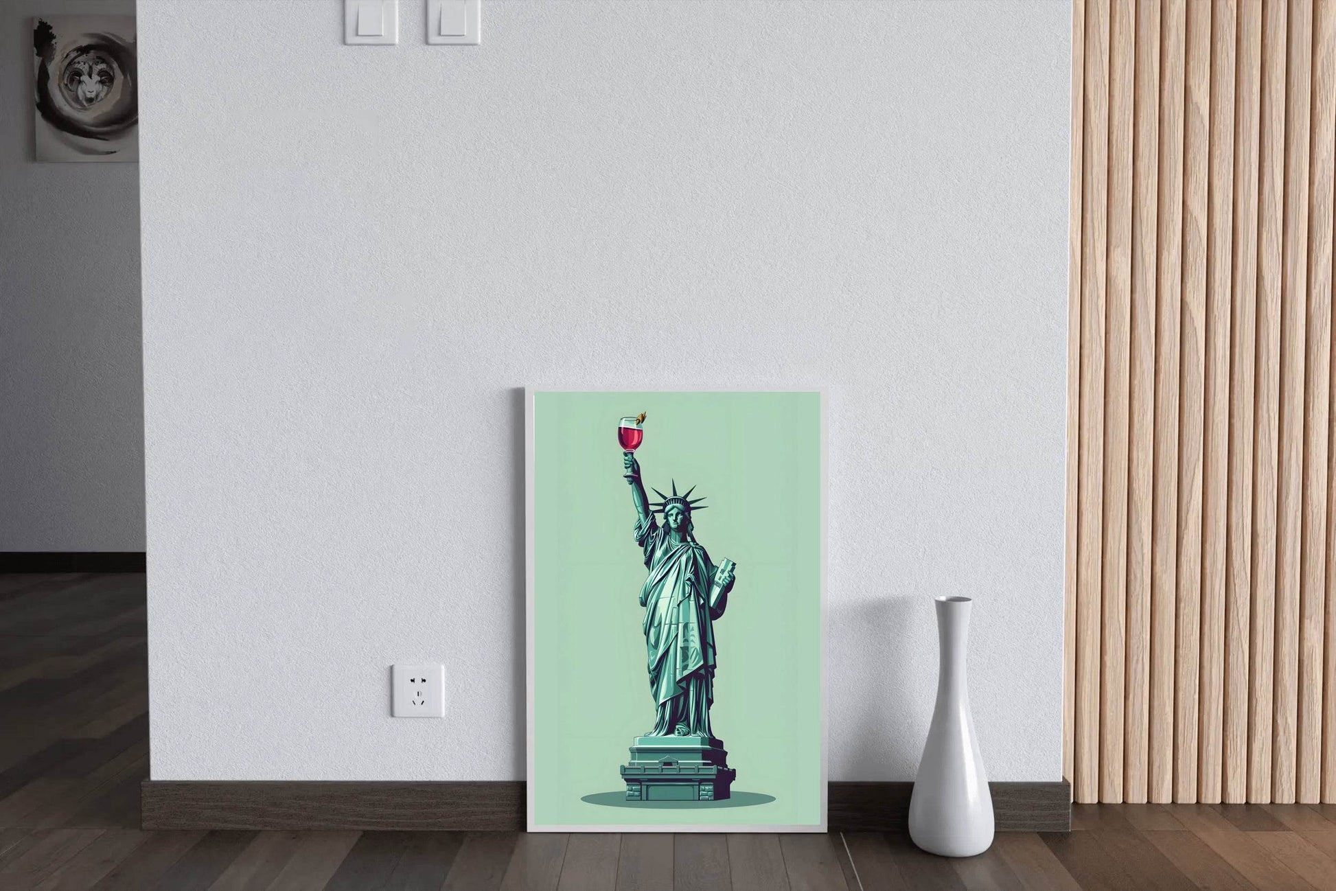 Statue of Liberty Holding Wine Wall Art - beink online art store