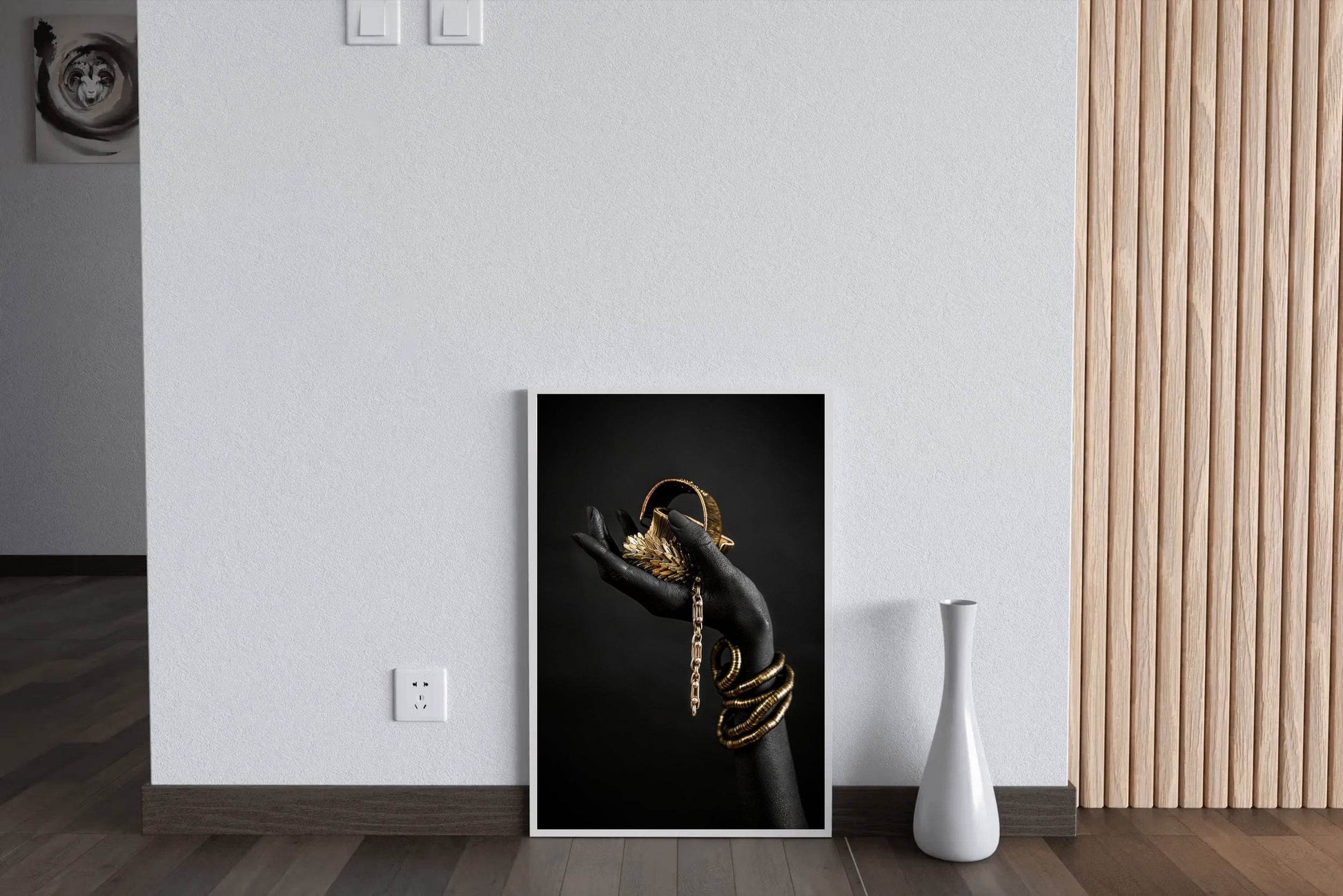 Ancient Jewelry in The Hands of A Black Woman - beink online art store