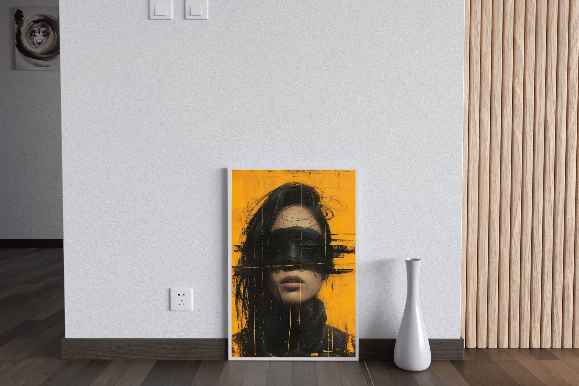 Drawing Girl With Closed Eyes Wall Art - beink online art store