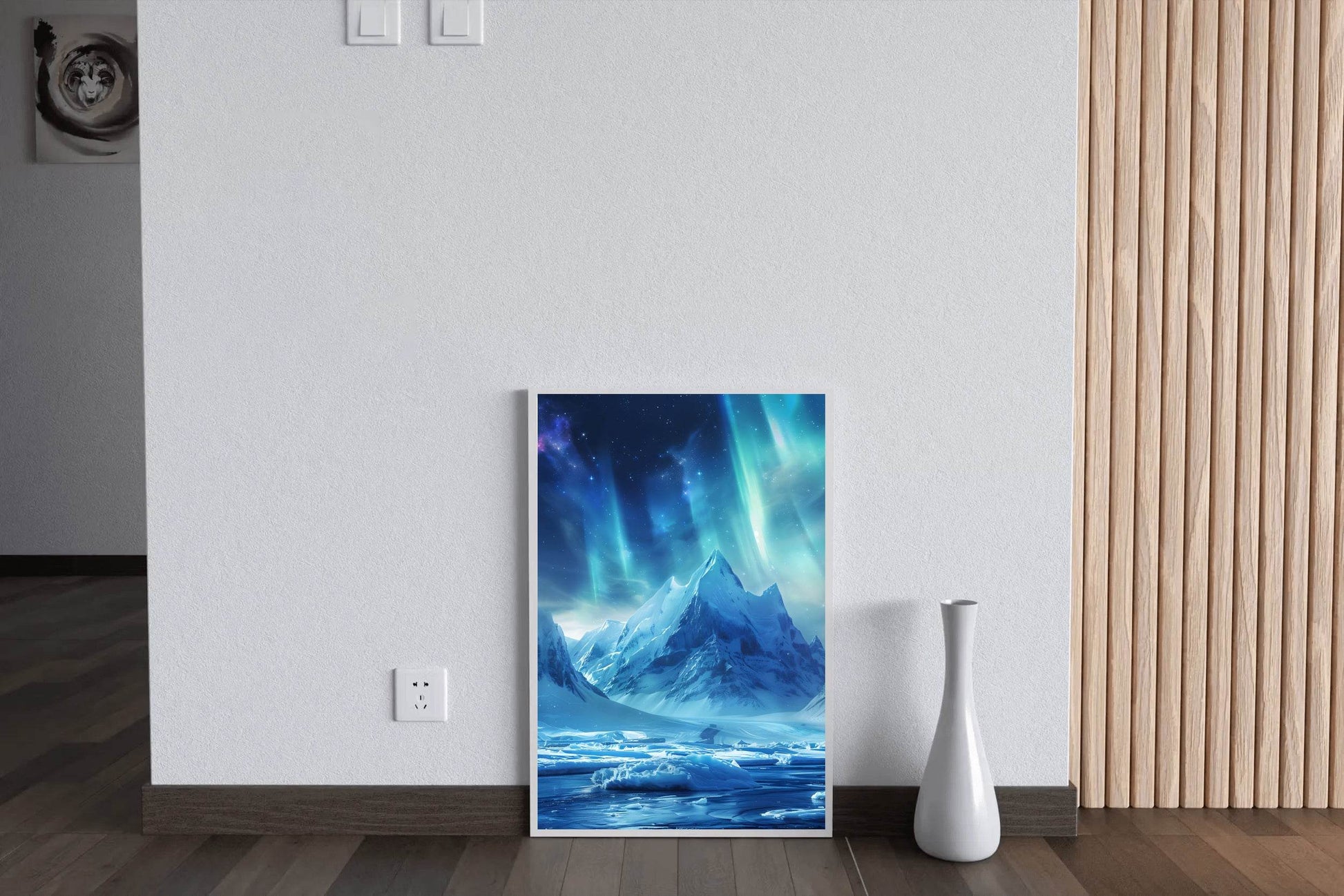 Majestic Mountain Breathtaking Northern lights in a polar landscape Wall Art - beink online art store