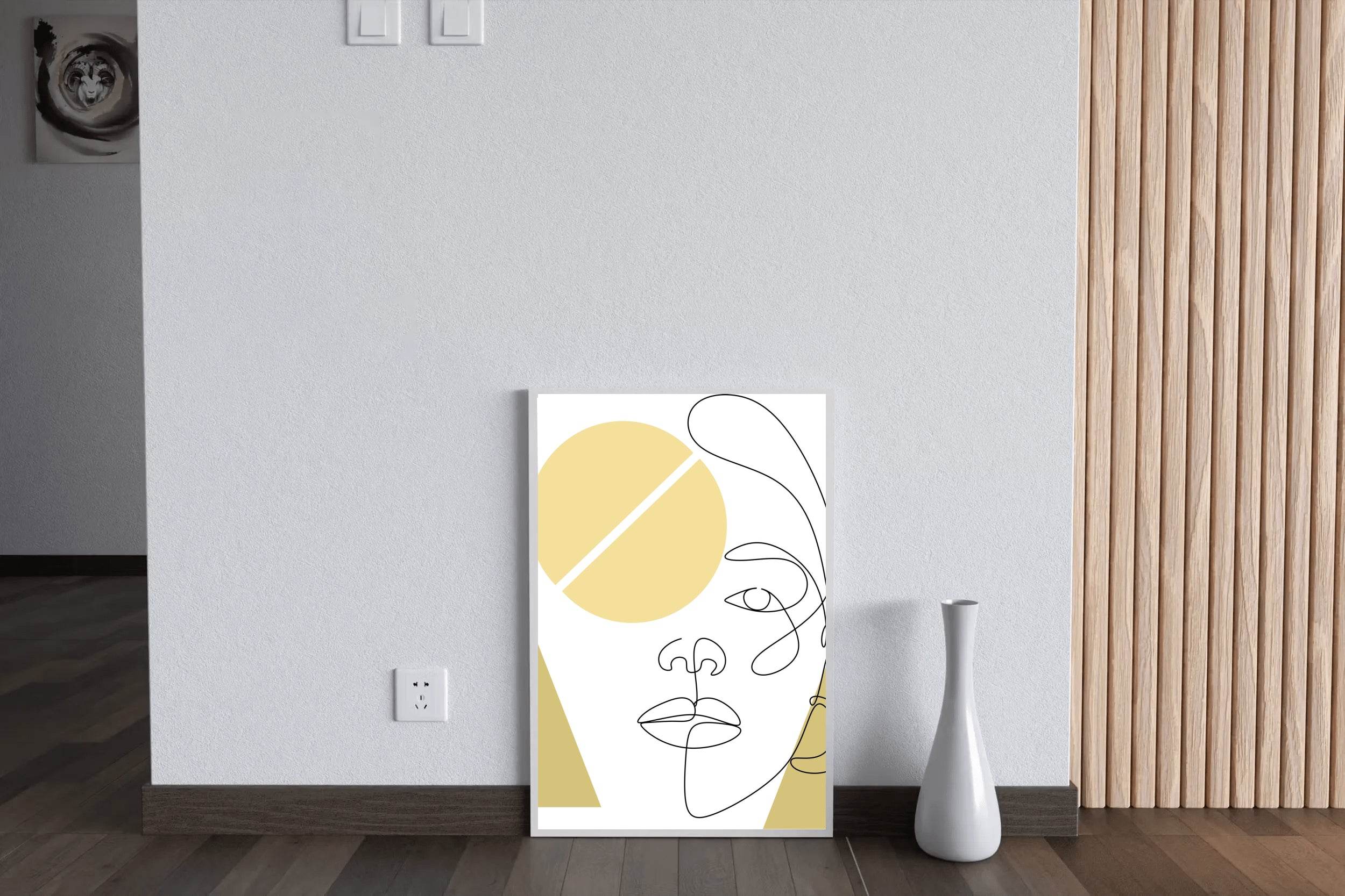 Half Female Face Wall Art - beink online art store