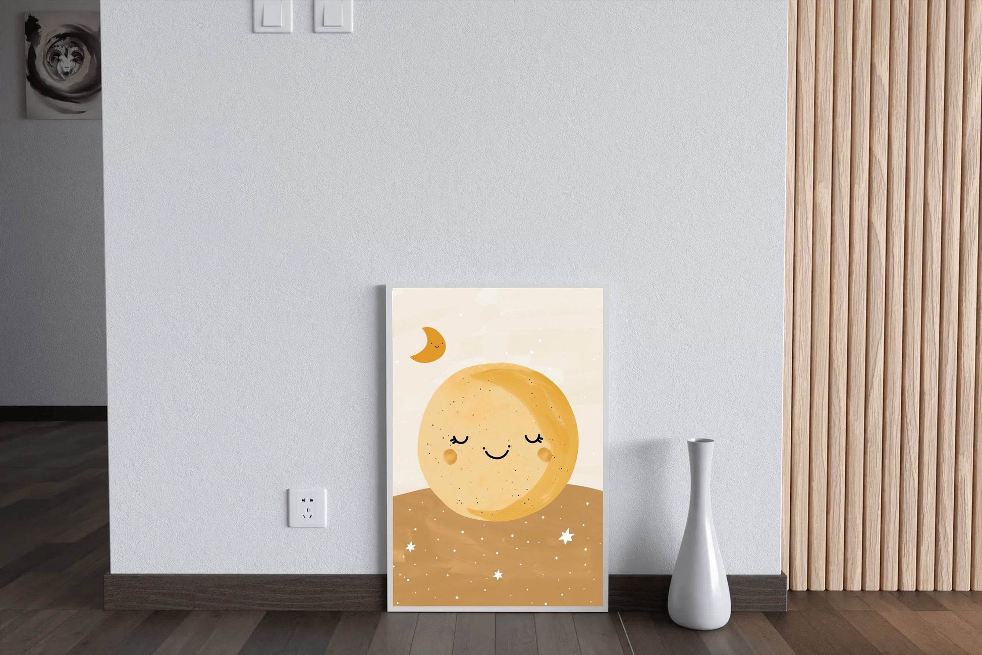 Illustration of Sleeping Cartoonish Sun - beink online art store
