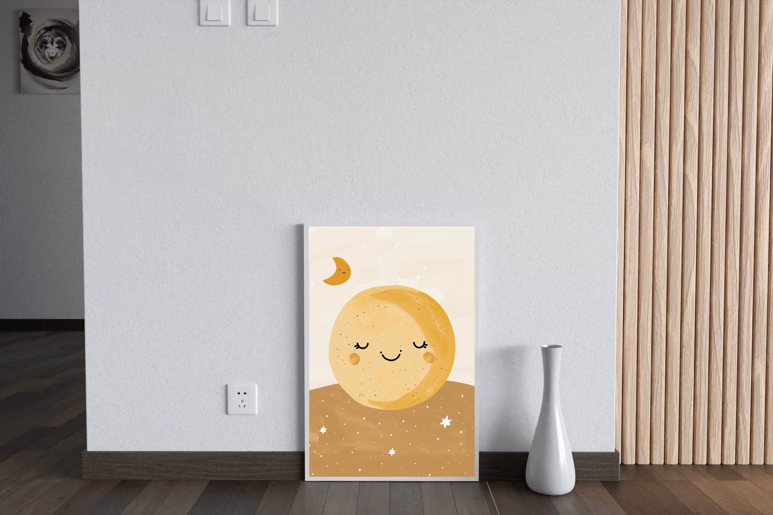 Illustration of Sleeping Cartoonish Sun - beink online art store