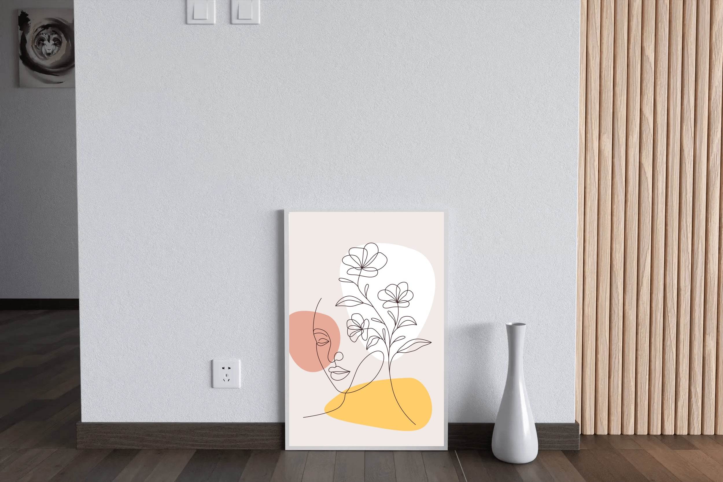 Woman With Flower Hair Wall Art - beink online art store