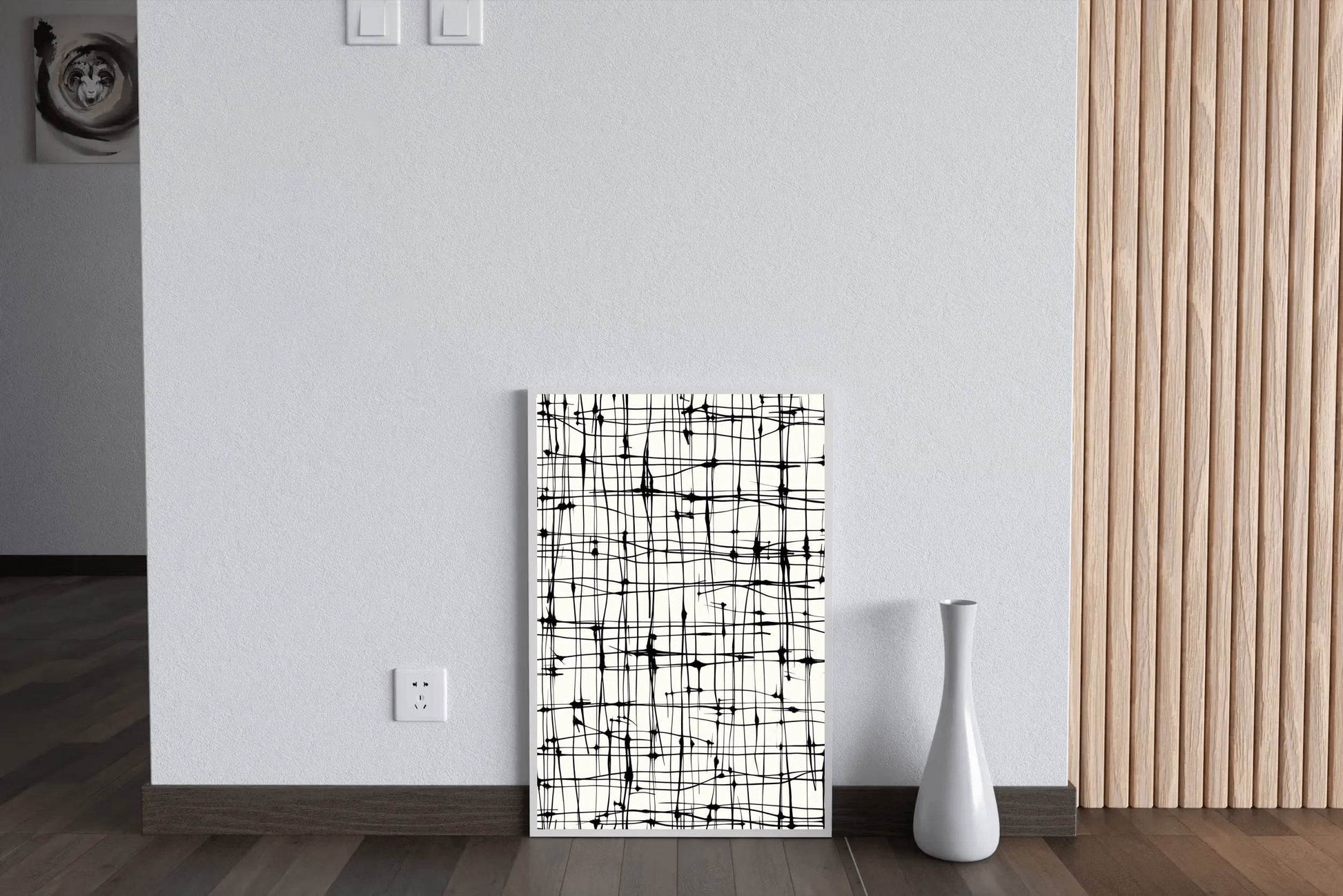 Patterned Chaos-Repetitive Black Vector Moder Wall Art - beink online art store