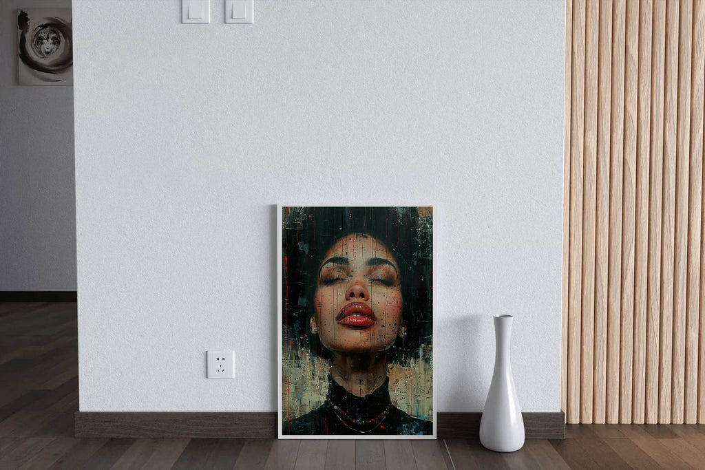 Woman With Closed Eyes Digital Art - beink online art store