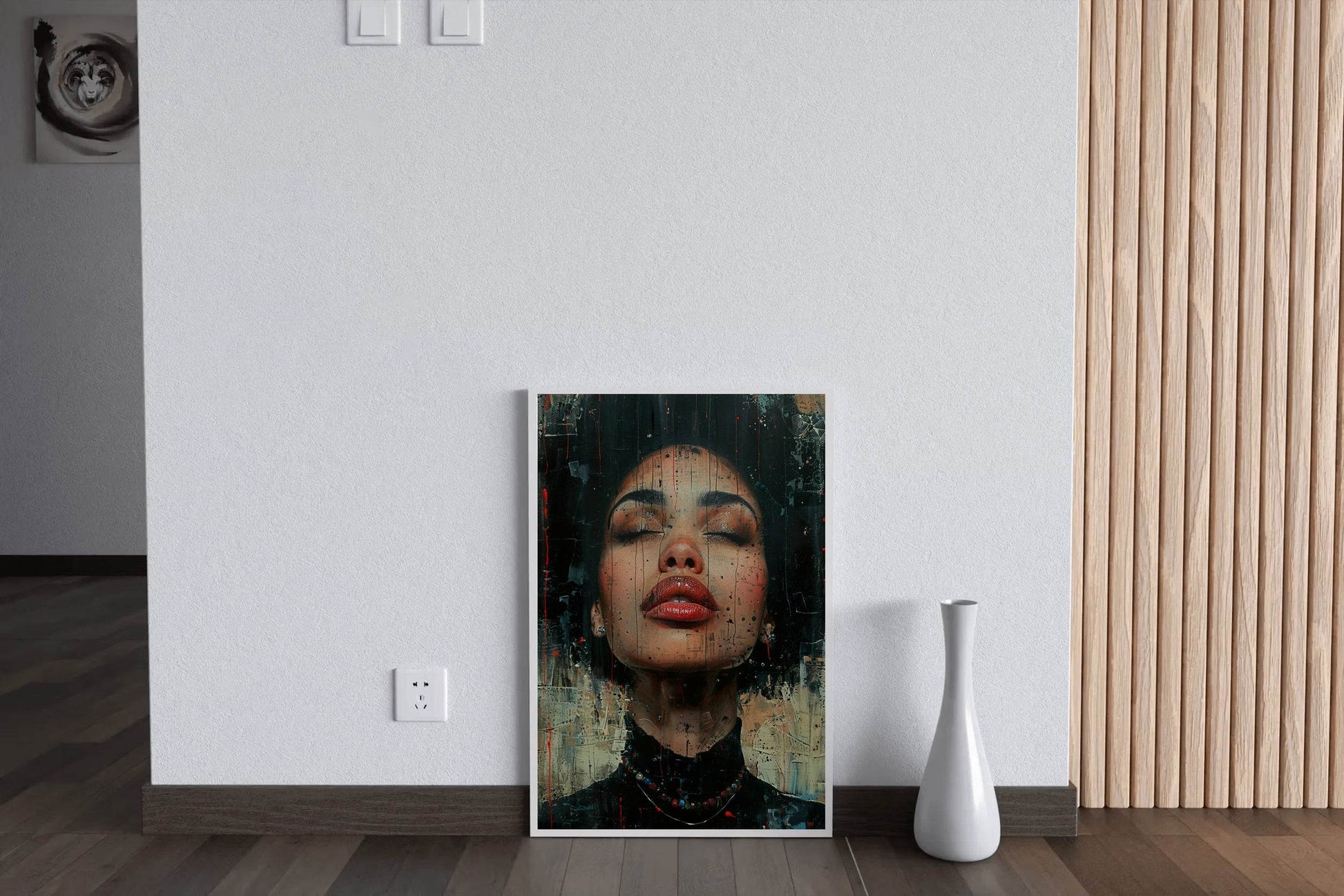 Woman With Closed Eyes Digital Art - beink online art store