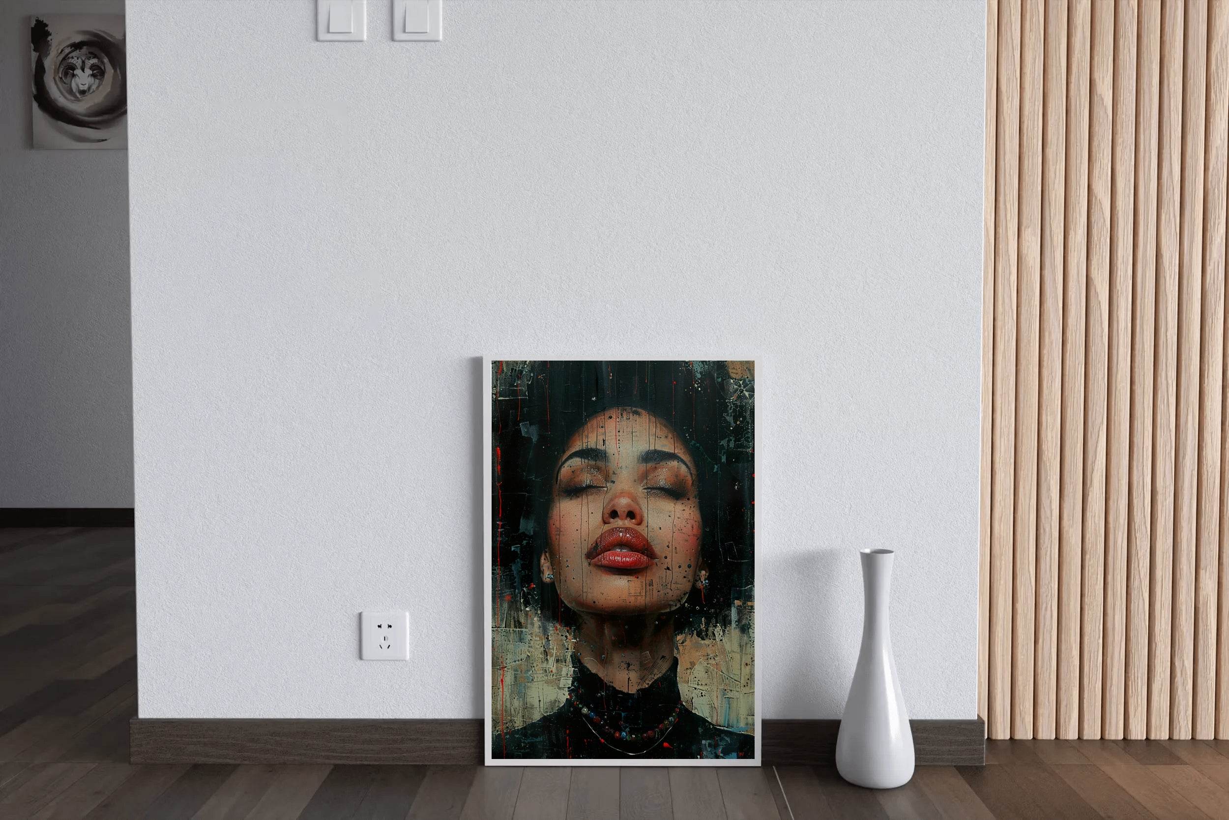 Woman With Closed Eyes Digital Art - beink online art store