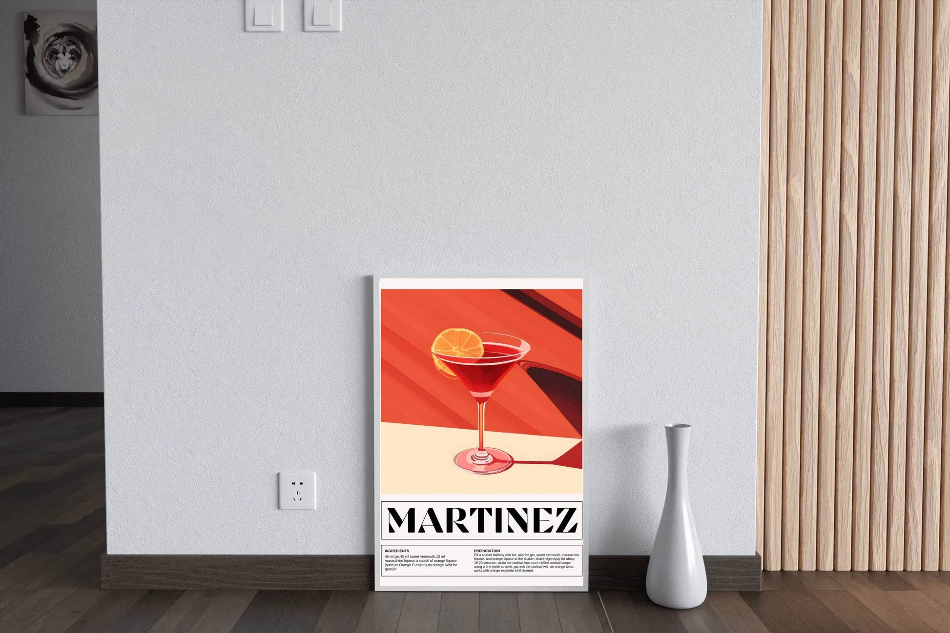 Red Martinez cocktail Wall Art - beink online art store