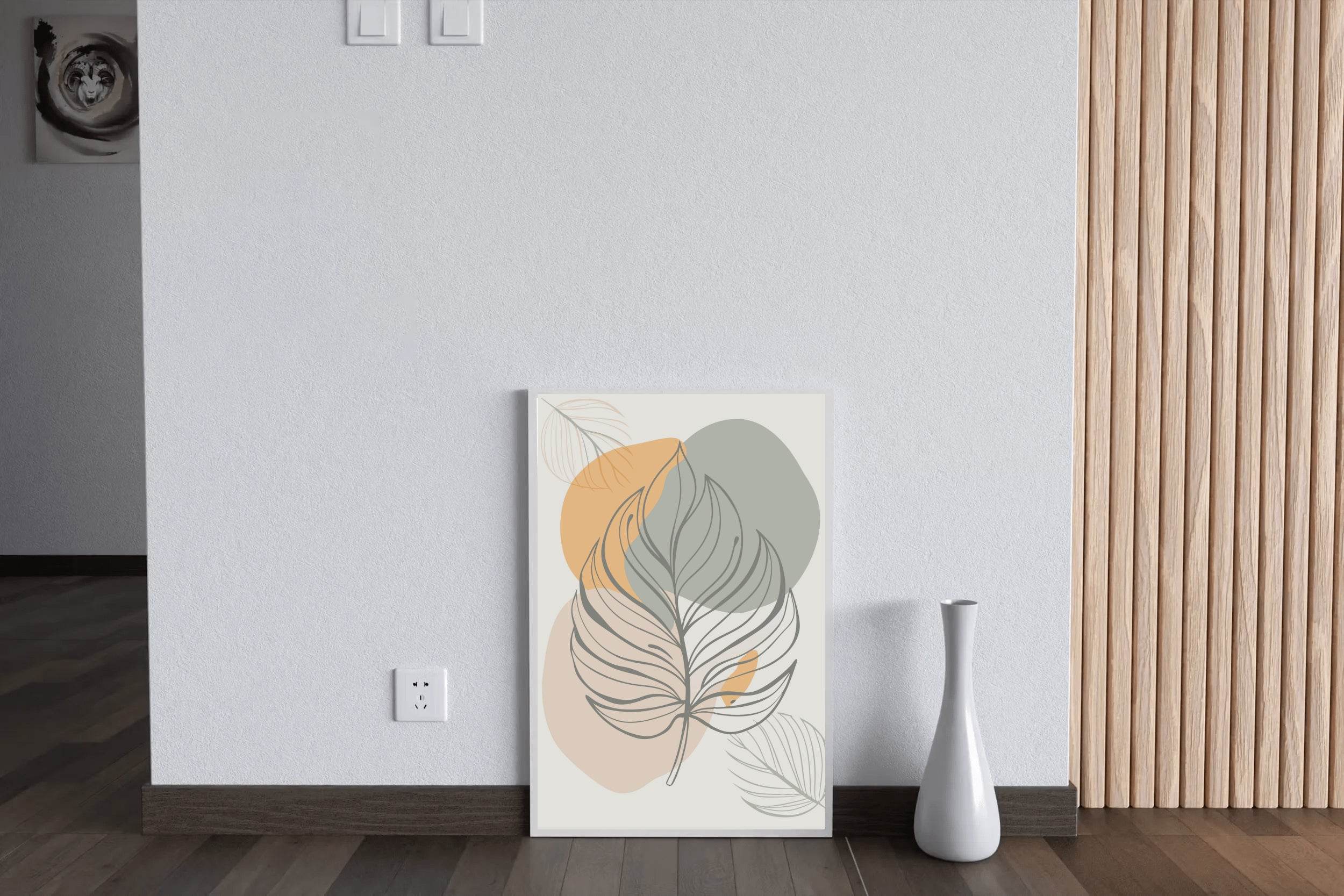 Minimal Design Of a Tropical Leaf Wall Art - beink online art store