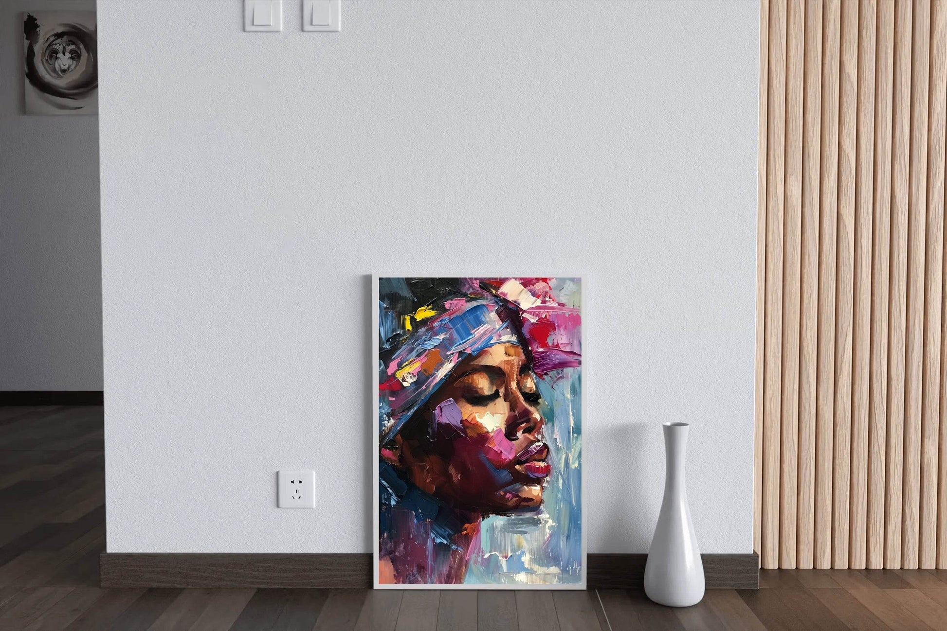 Woman with African Headtie Wall Art - beink online art store