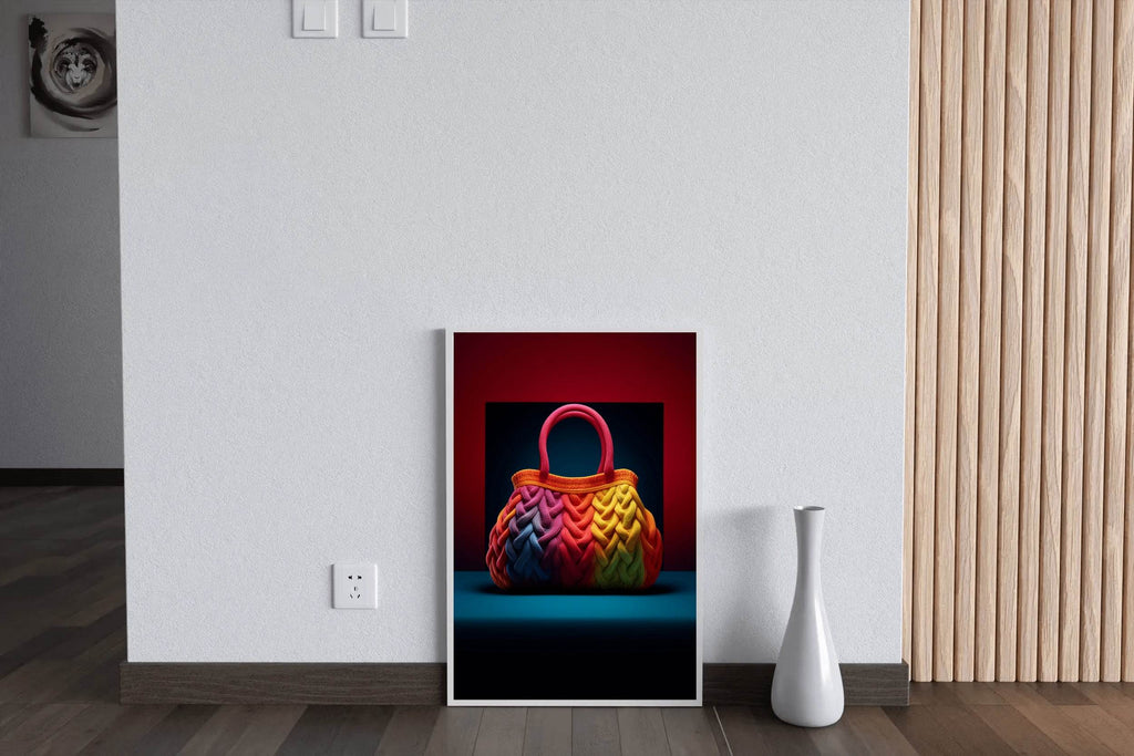 Colorful Knitted Bag Wall Art - beink online art store