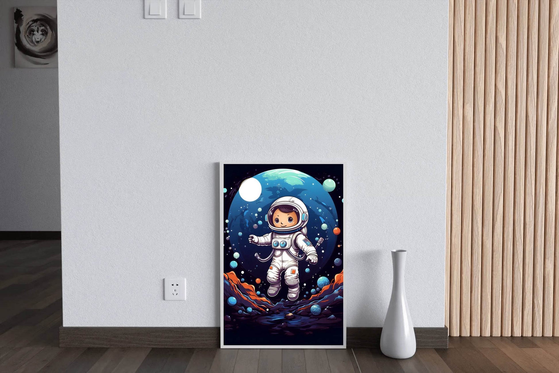 Painting of Astronaut Kid in Space - beink online art store