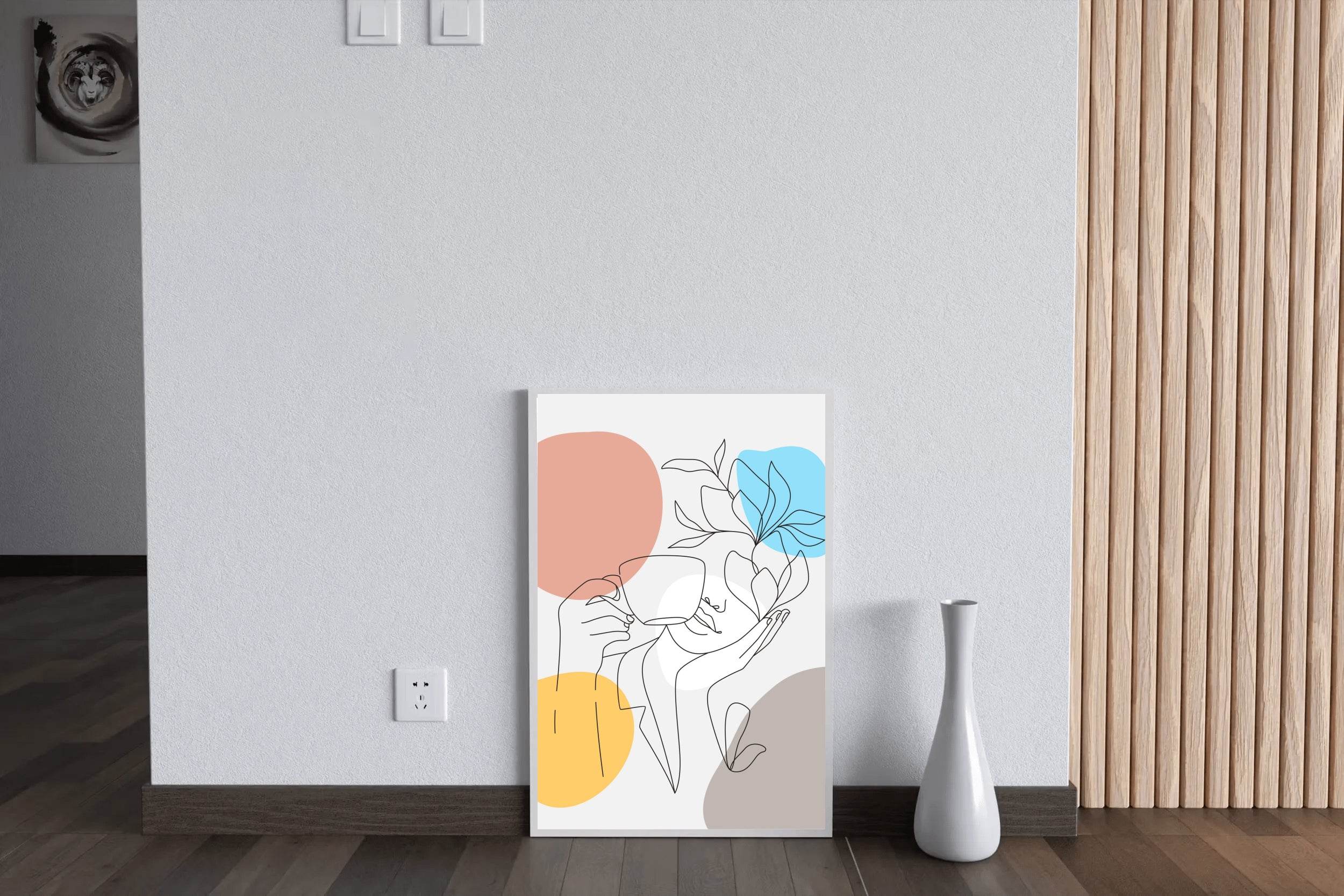 Girl Drinking Tea Wall Art - beink online art store