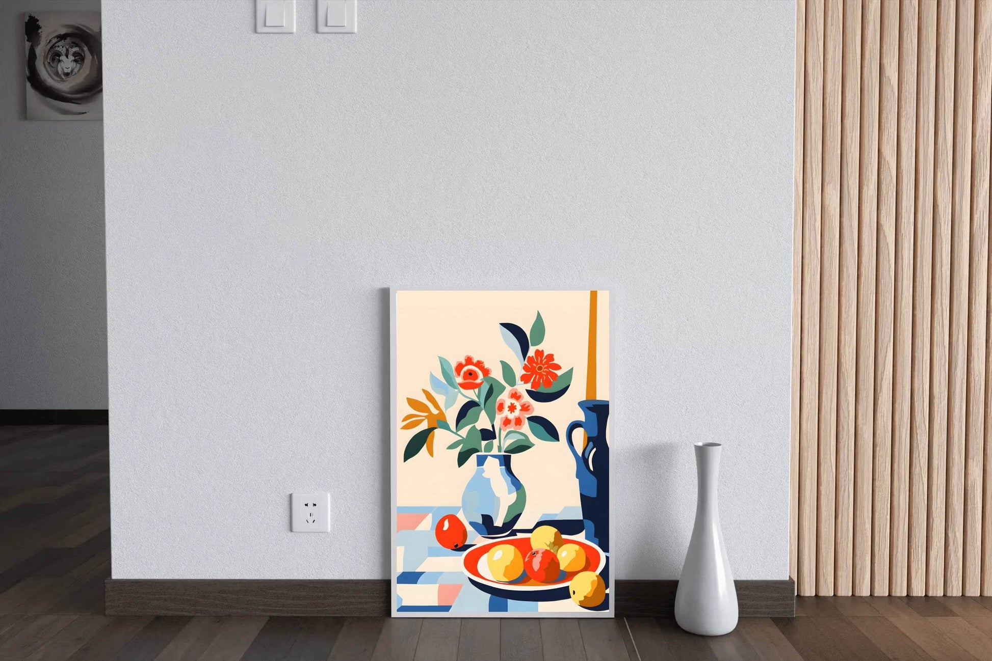 Painting a Fruit Plate Next To a Vase - beink online art store