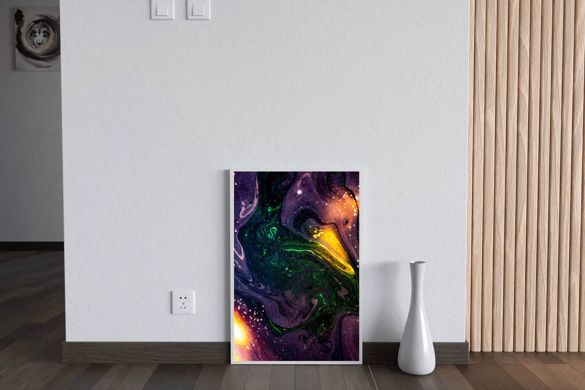 Galaxy with Oil Paint Abstract Wall Art - beink online art store