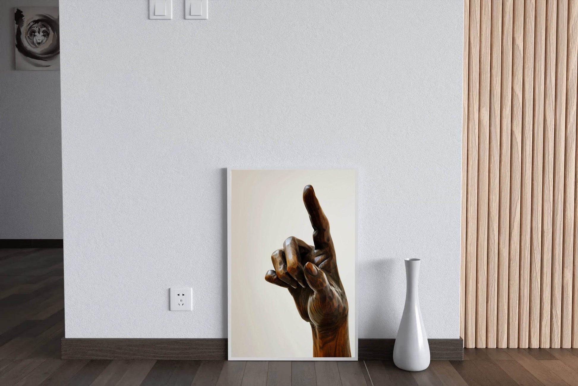 Wooden Hand Sculpture Wall Art - beink online art store