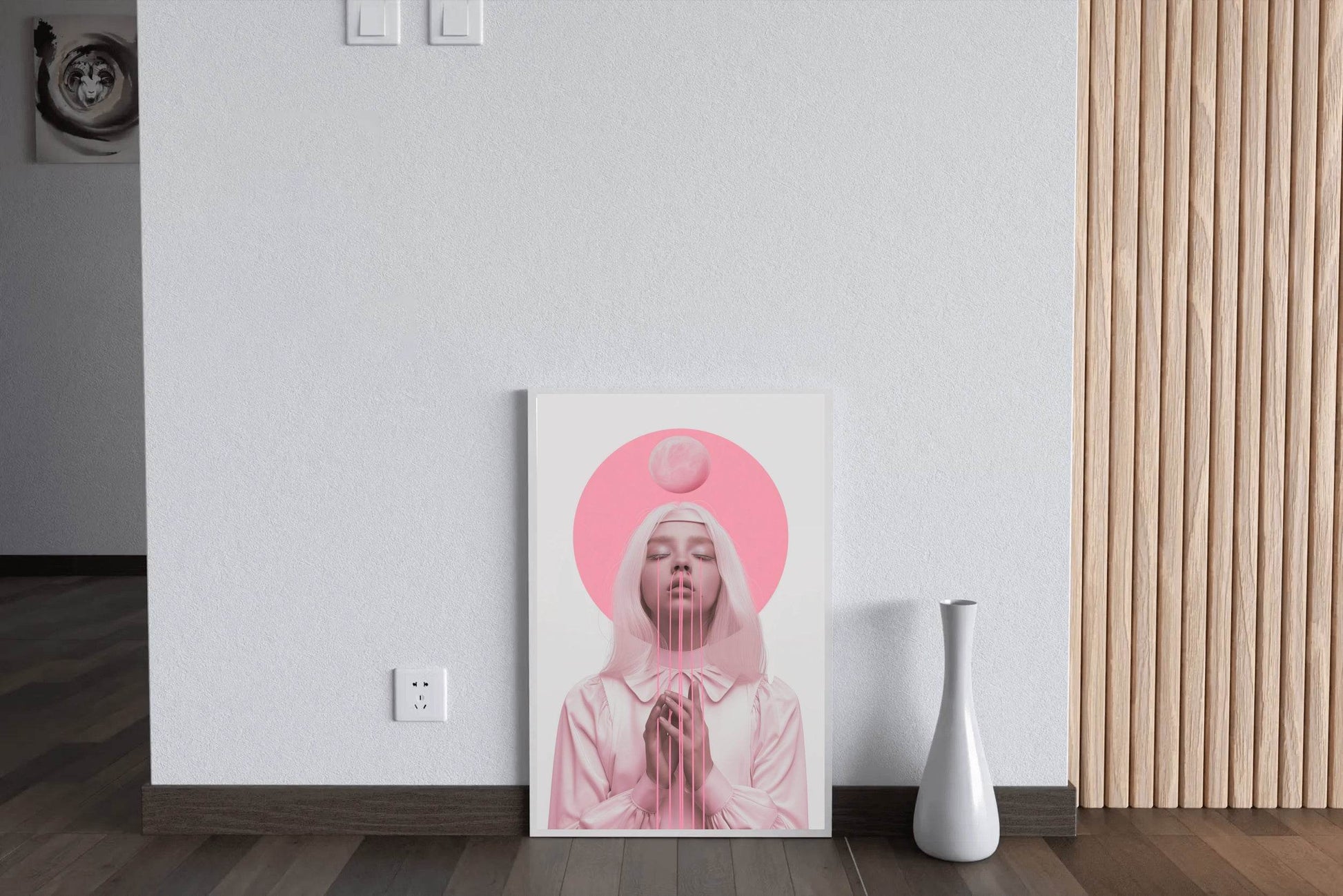 Lady in Pink Modern Wall Art - beink online art store