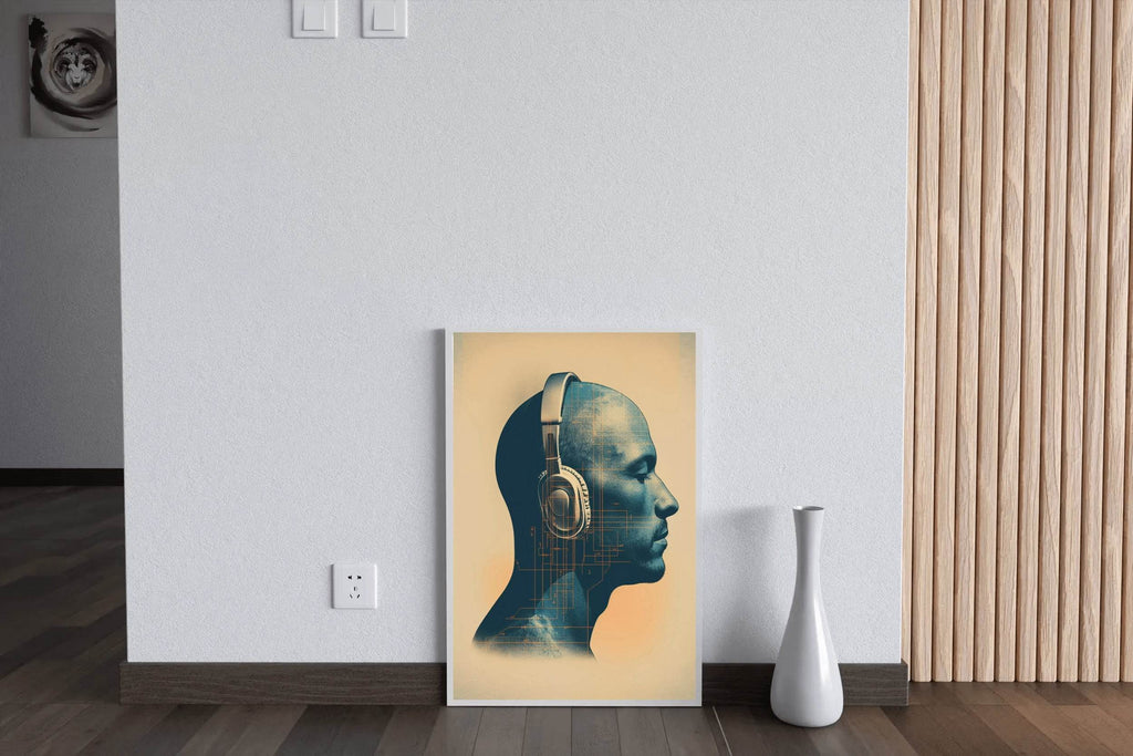 Thinking While Listening To Music Wall Art - beink online art store