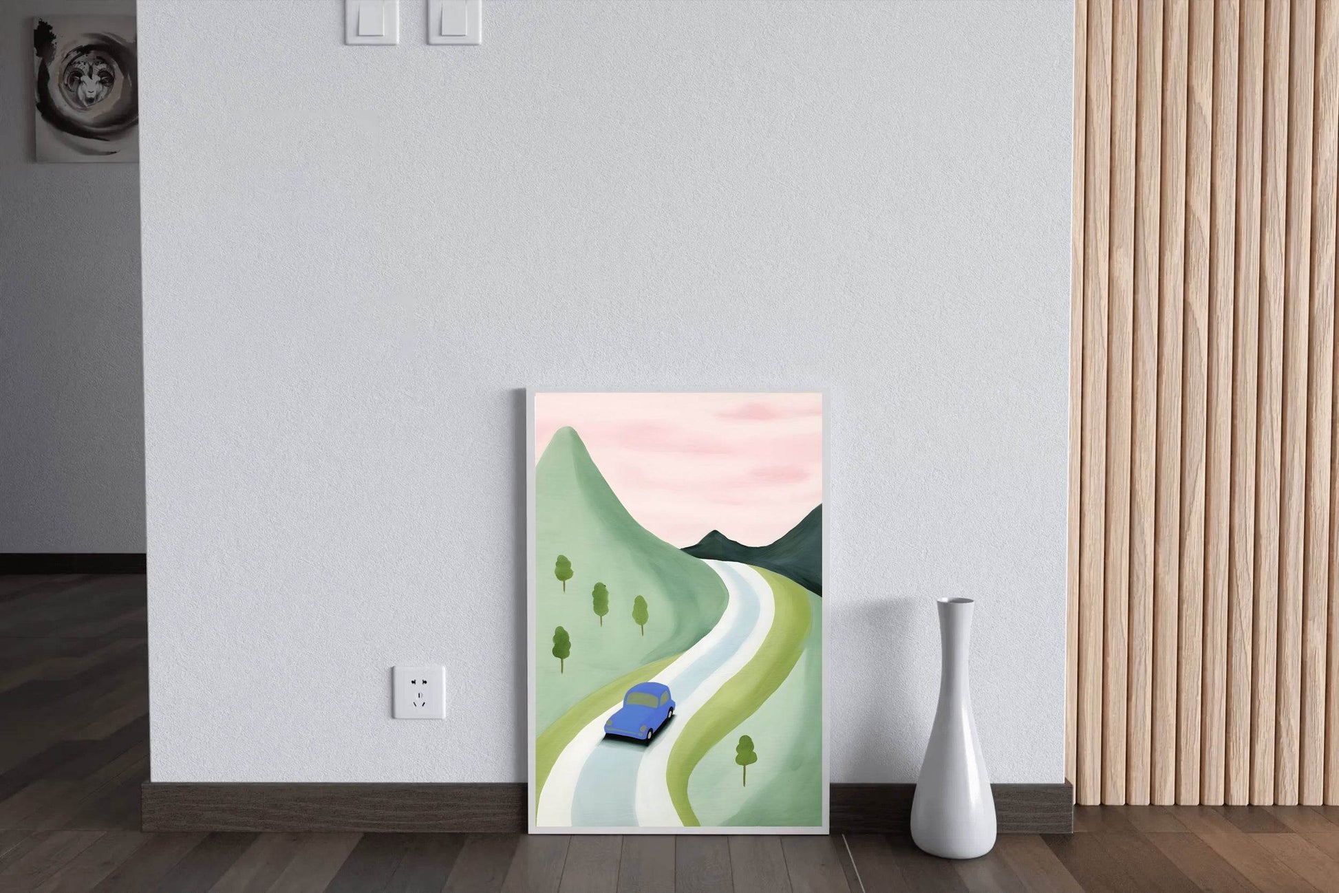 Mountain Road Trip Illustration Wall Art - beink online art store