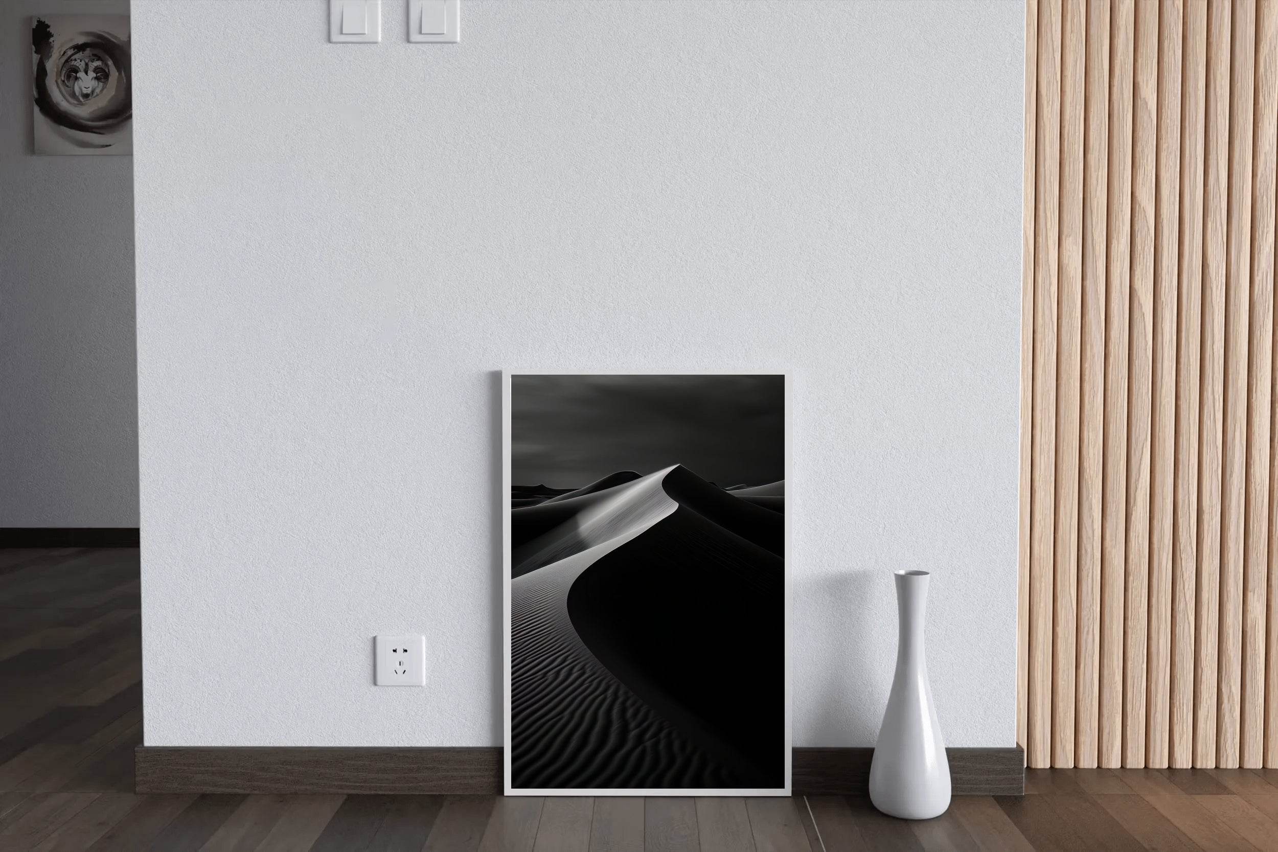 Desert Night Black & White Wall Art - beink online art store