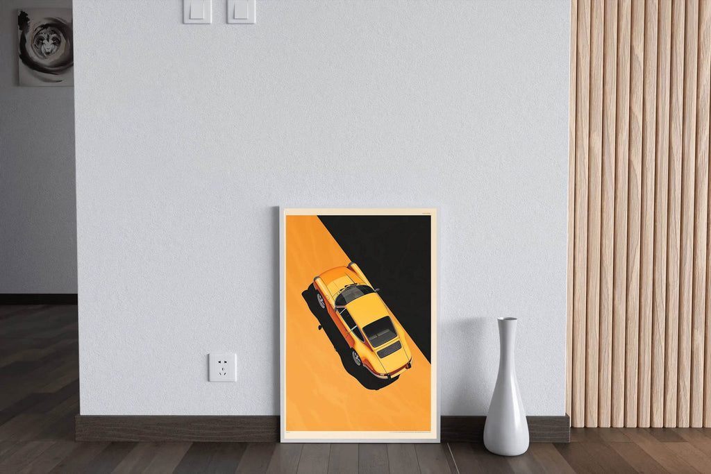 Porsche Cartoon Design Wall Art - beink online art store
