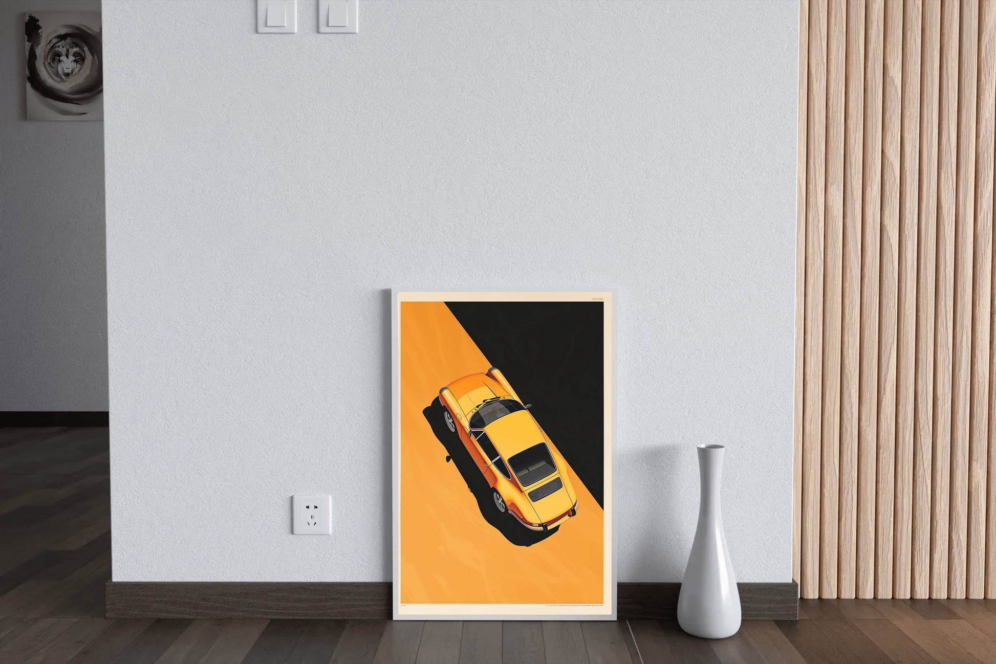 Porsche Cartoon Design Wall Art - beink online art store