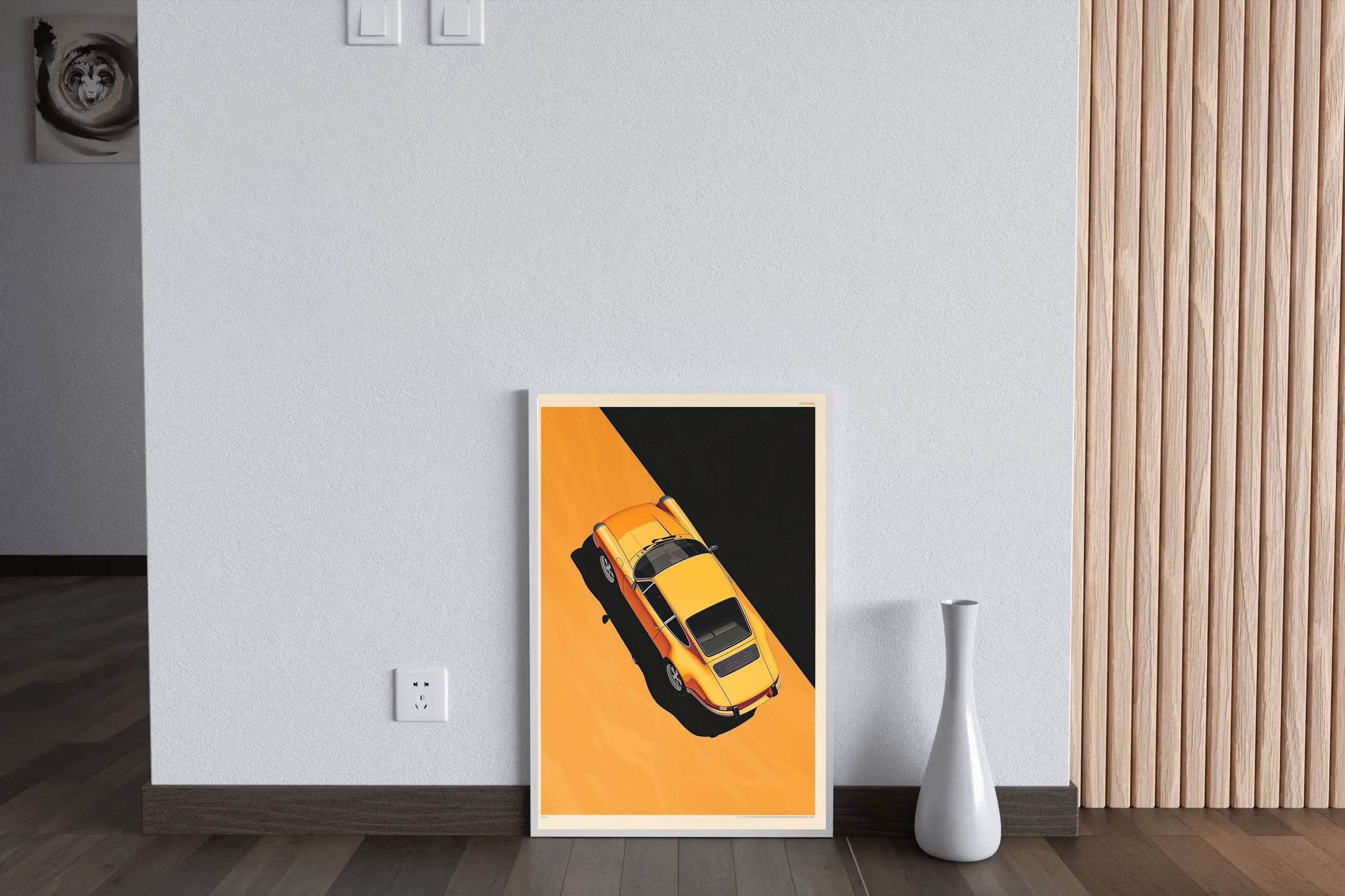 Porsche Cartoon Design Wall Art - beink online art store