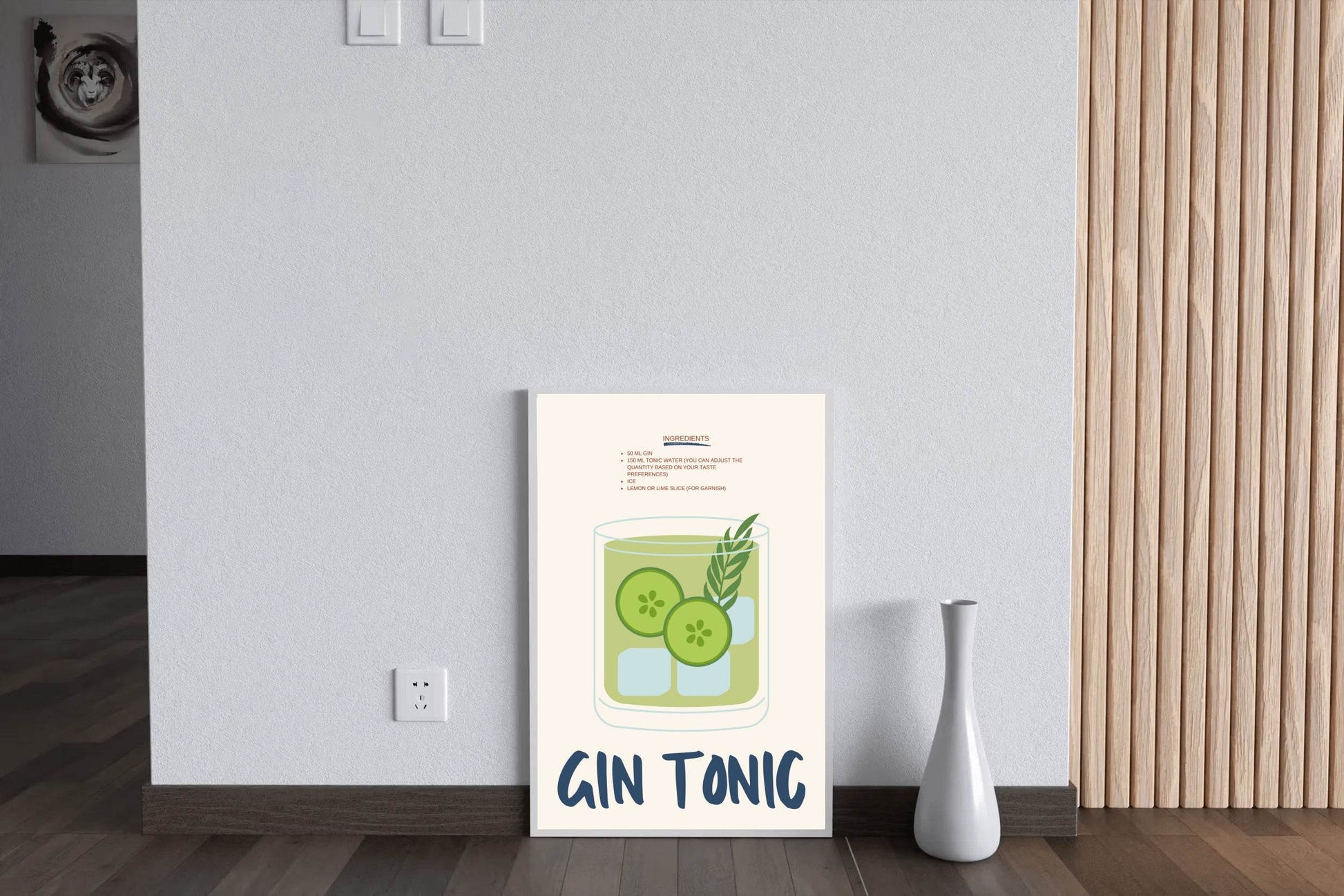 Gin and Tonic Cocktail Wall Art - beink online art store