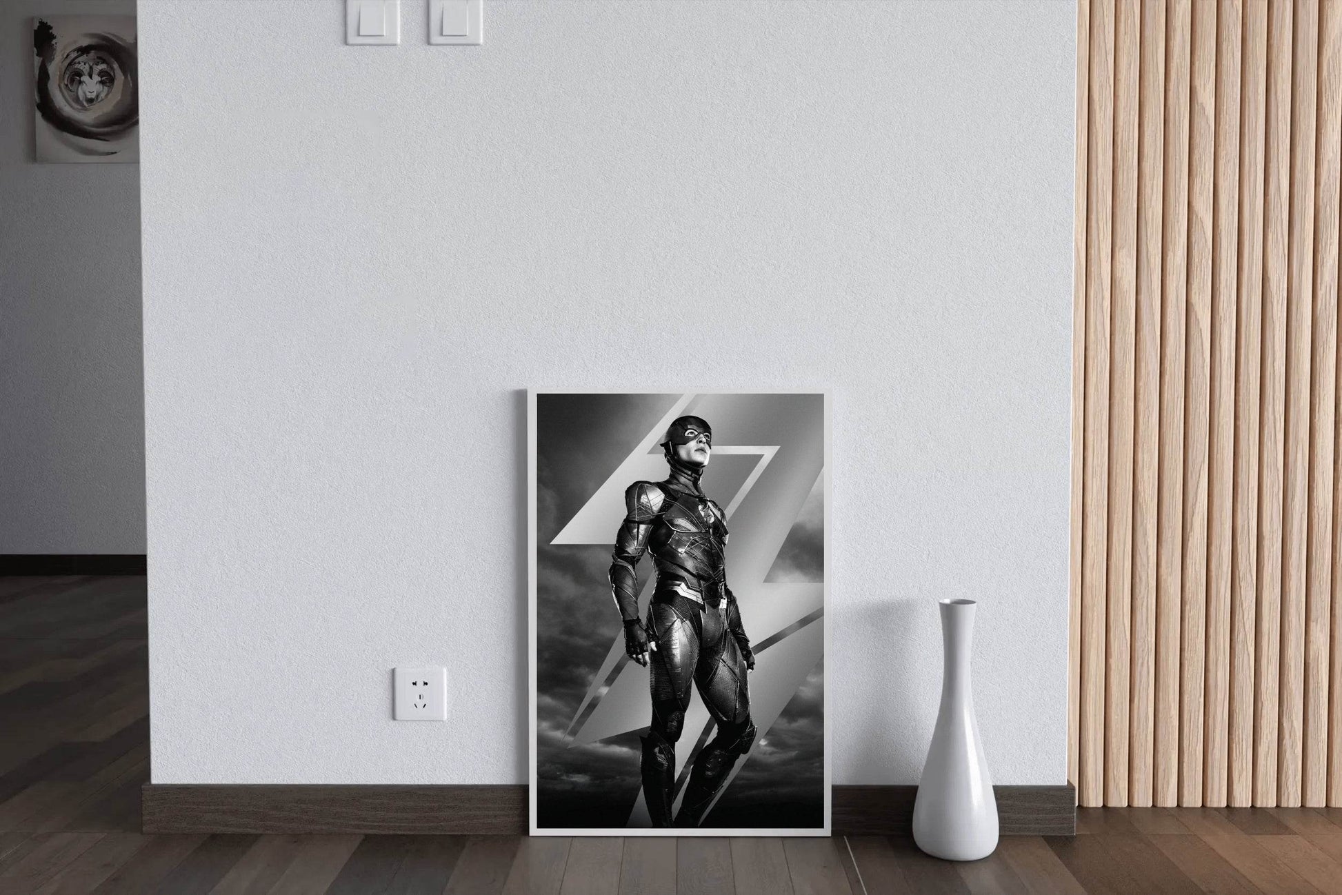 Justice League Flash Black and White Wall Art - beink online art store