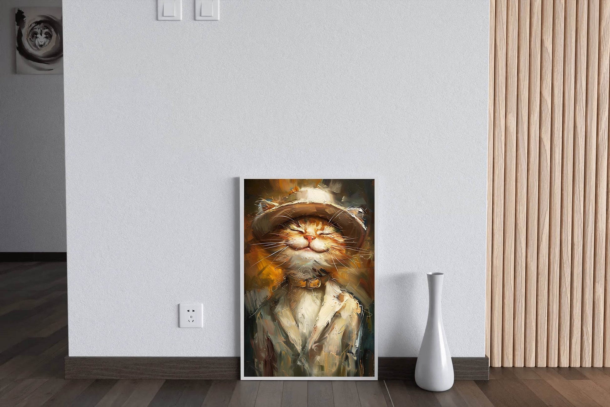 Hand Painted Picture of Boss Style Cat - beink online art store