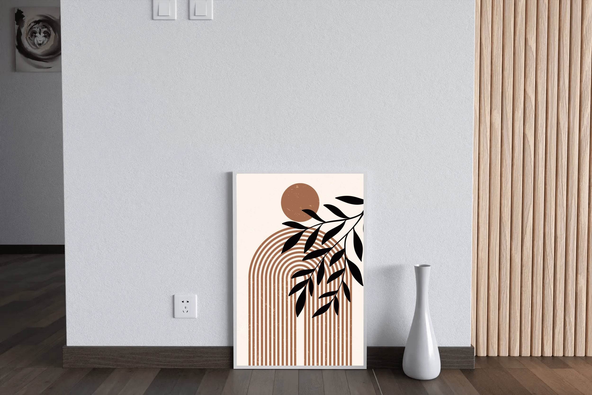 Arched Lines with Leaf ArtWork - beink online art store