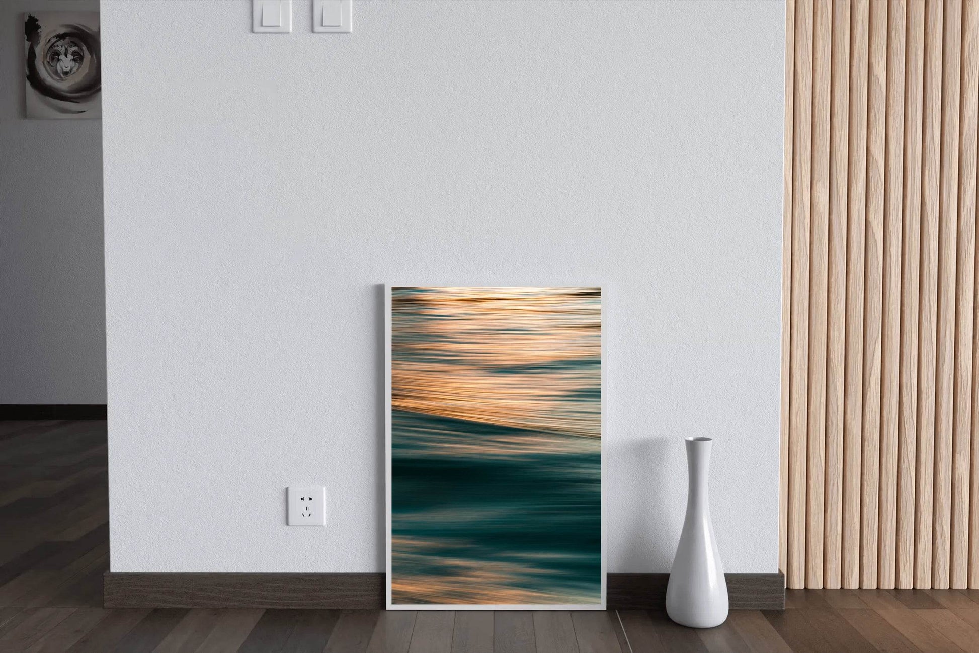 Golden Waves Abstract Wall Art - beink online art store